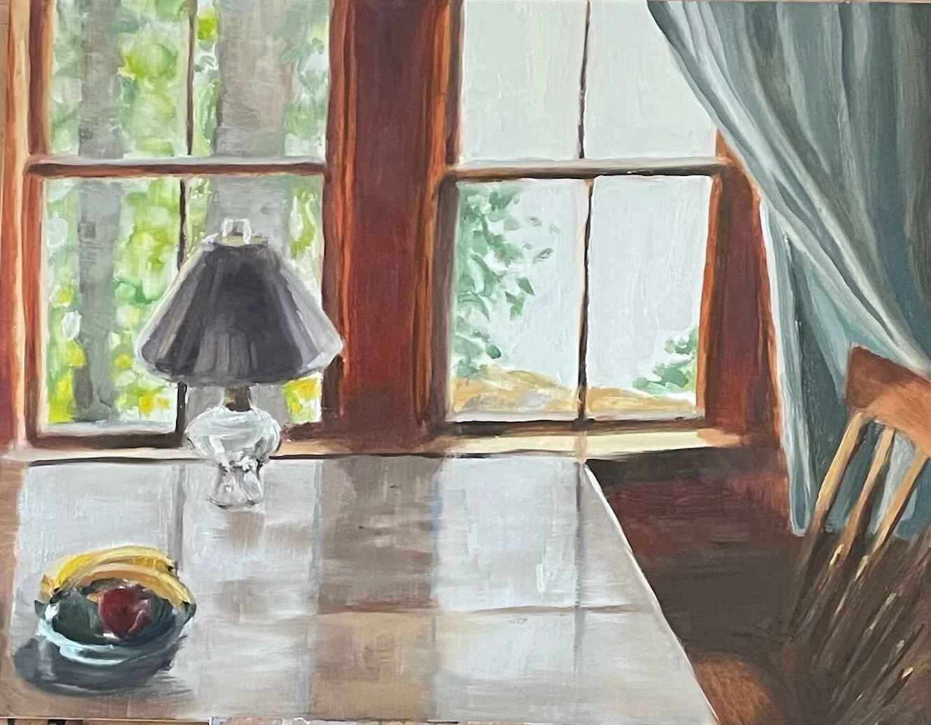 #rockcrest #hbc #oilpainting #interiors #penobscotbay #summer