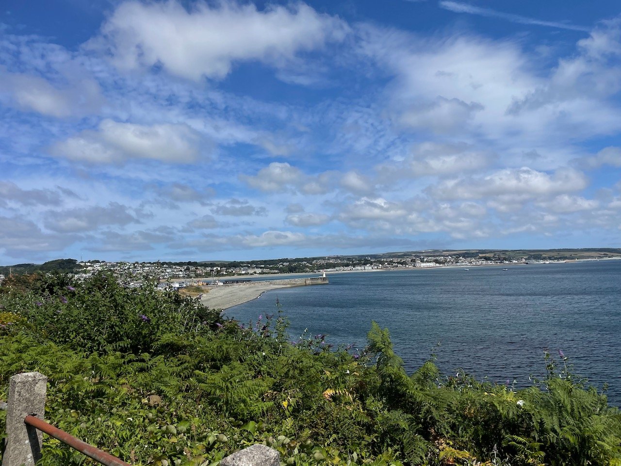 A shimmering azure blue sky day in Penzance etc.