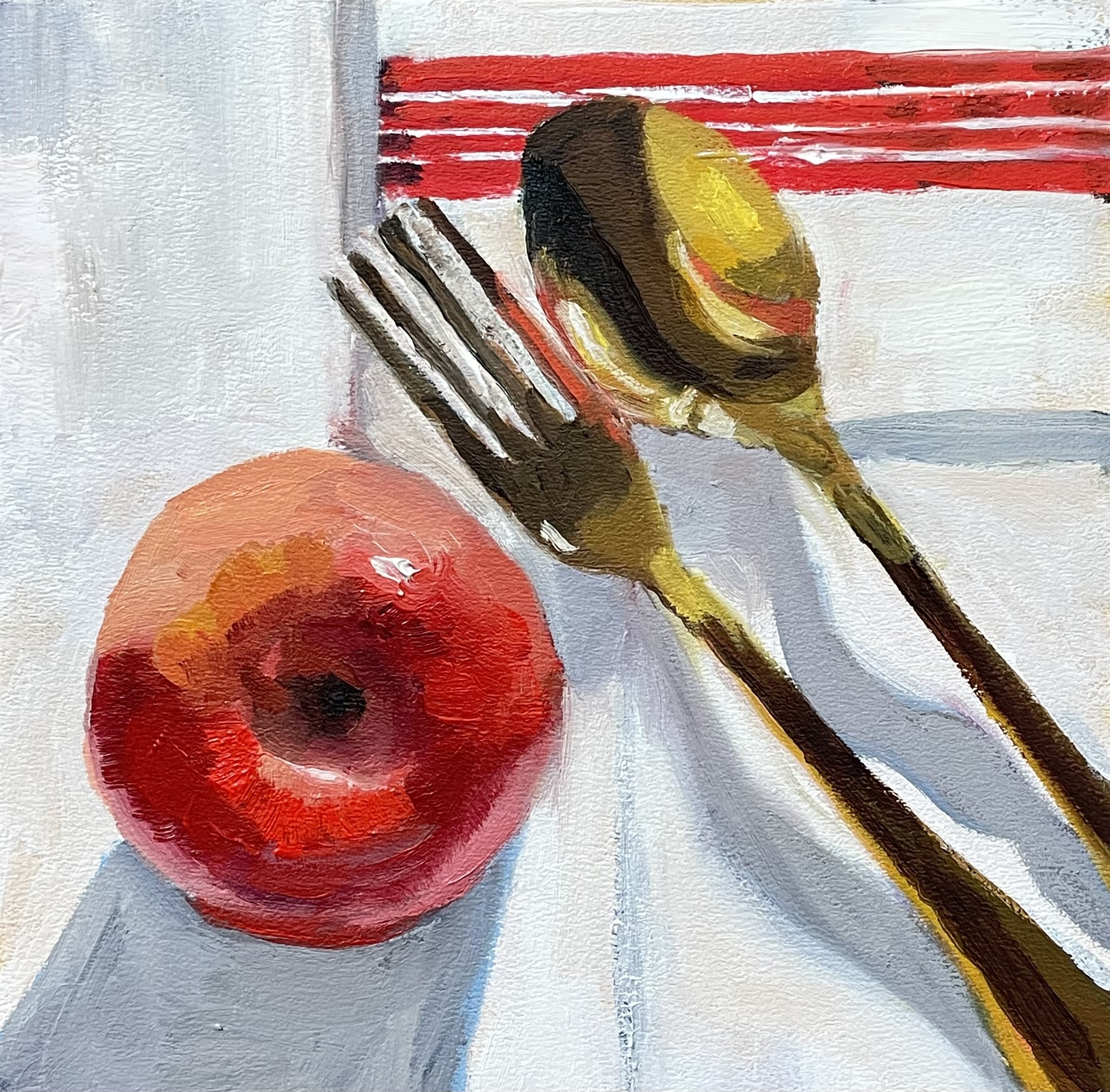 Morning Sun. 6x6 oil on panel. $300. Available.