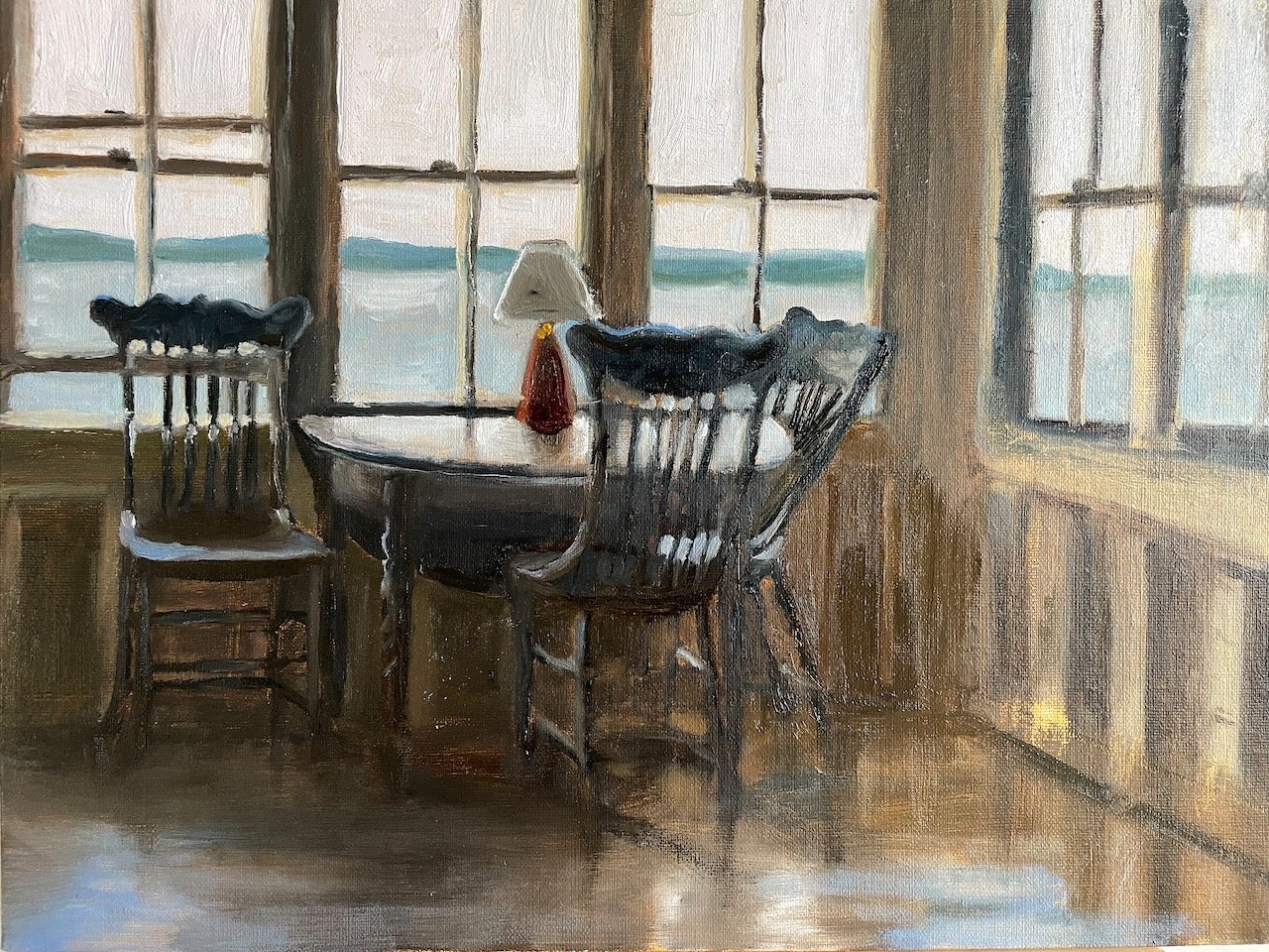 Edgewater Late Afternoon. 9x12 oil on panel. SOLD