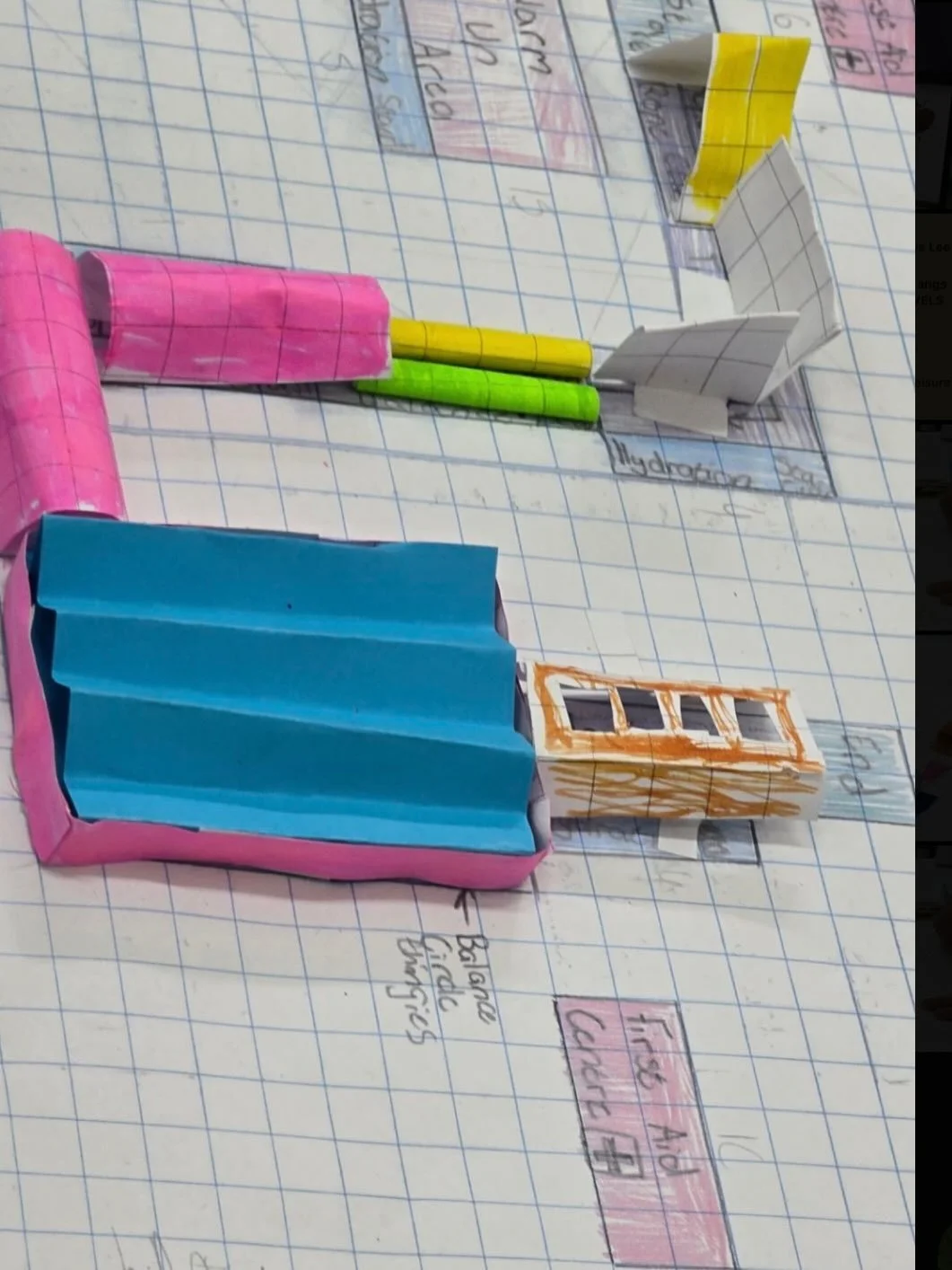 The grade 6&rsquo;s have been busy designing obstacle courses with tricky challenges like arctic water pits and mud pit barbed wire crawls. They then created 3D representations of the obstacle and building to attach to their design.  It has been wond