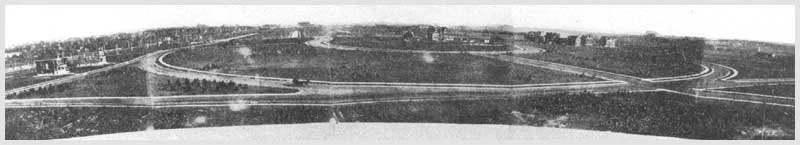 Looking east into Parkview late 1906 or early '07. Westgate is in the foreground meeting Center and Waterman on the right.