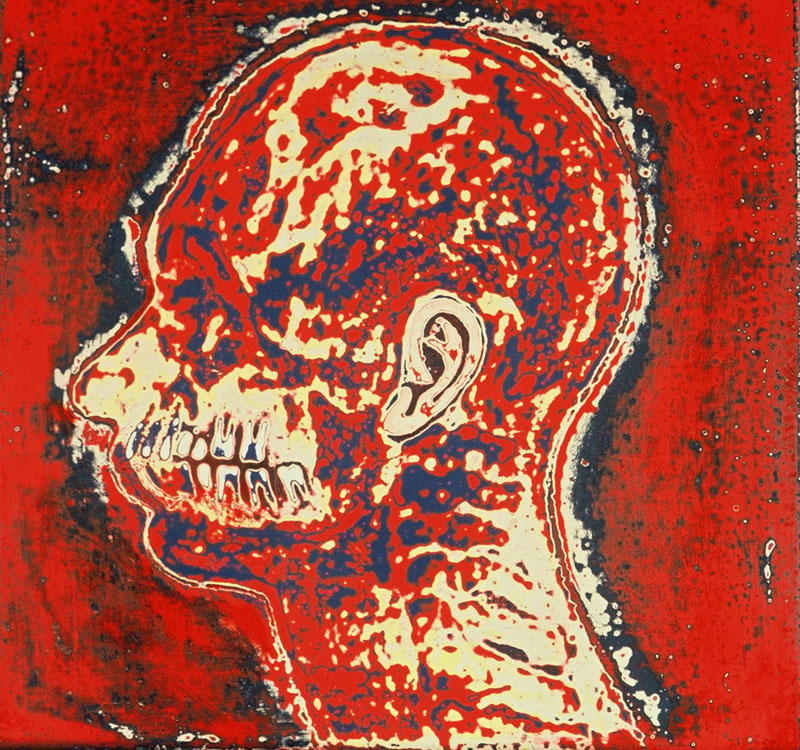 'BLOOD PROFILE 2' Enamel on linen '86.jpg