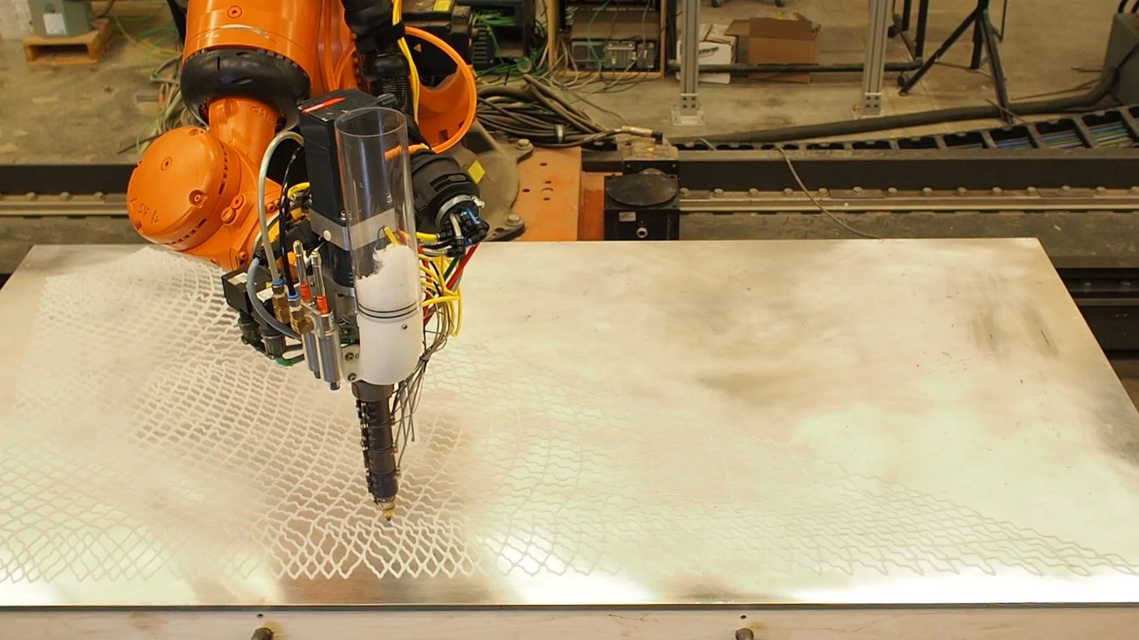  TPE extrusion in progress. Credit: RVTR 