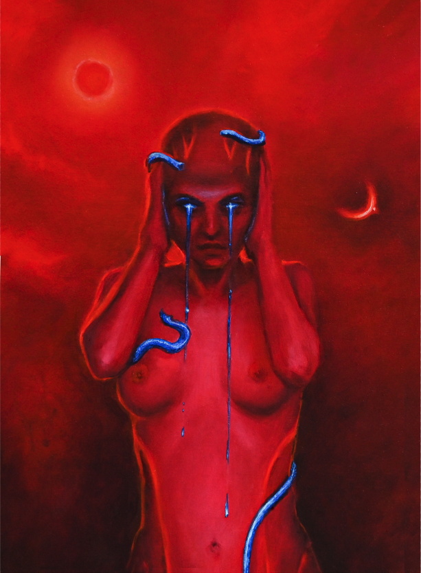Spite in Azurite STUDY - original painting