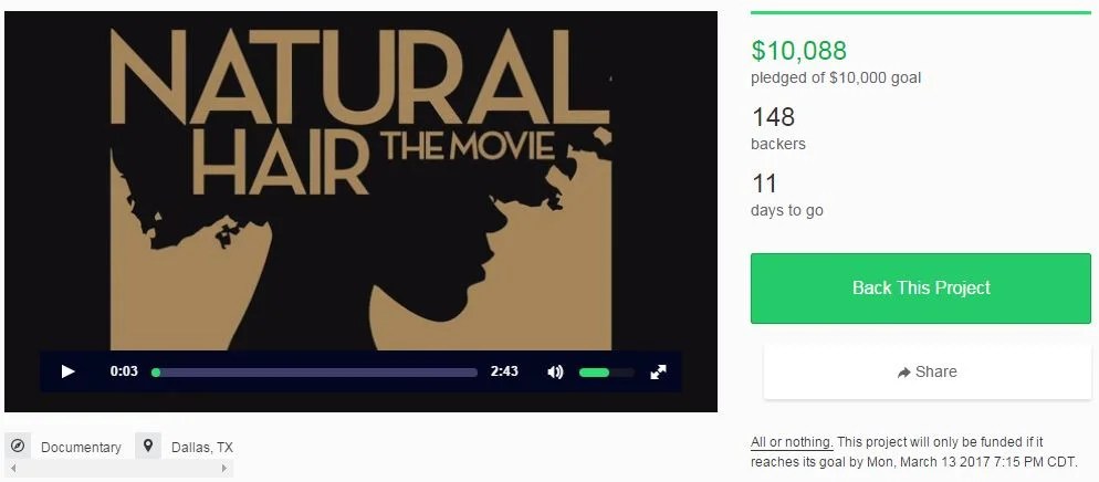 Natural Hair The Movie KickStarter