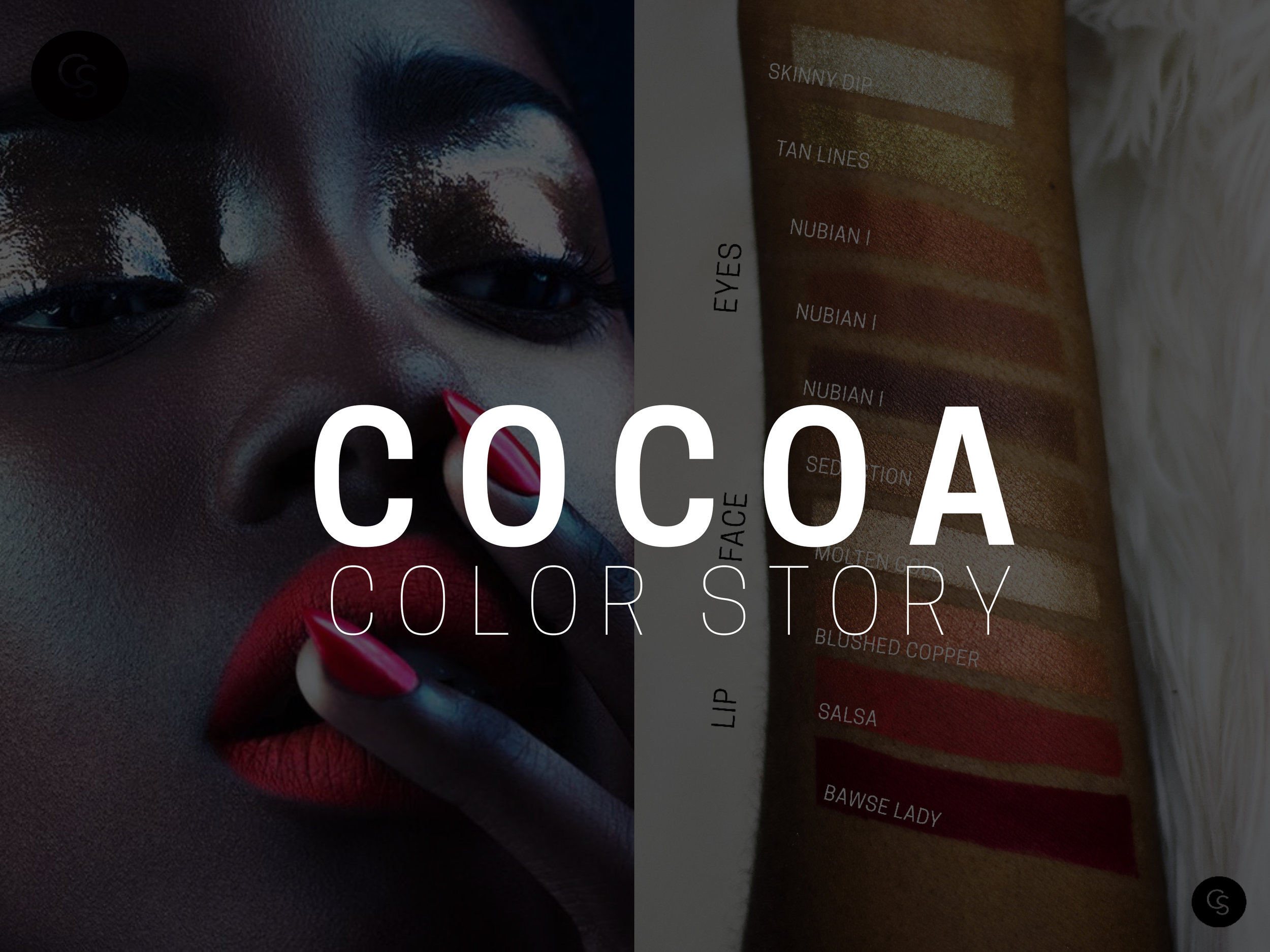 Cocoa Color Story: Glossy Metallic Eye with Red Lip