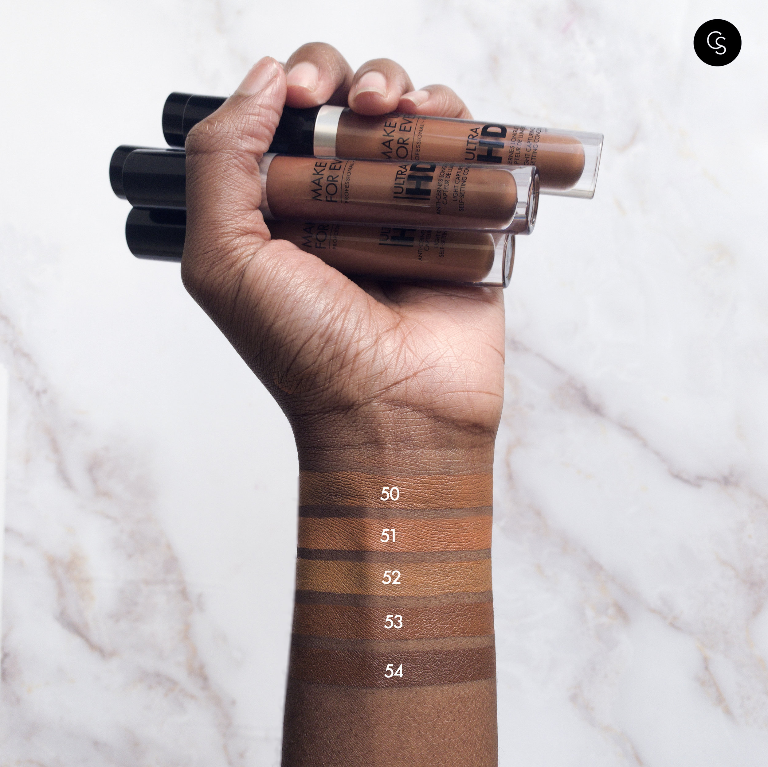 Ultra HD Self-Setting Concealer - Make Up For Ever — Swatches