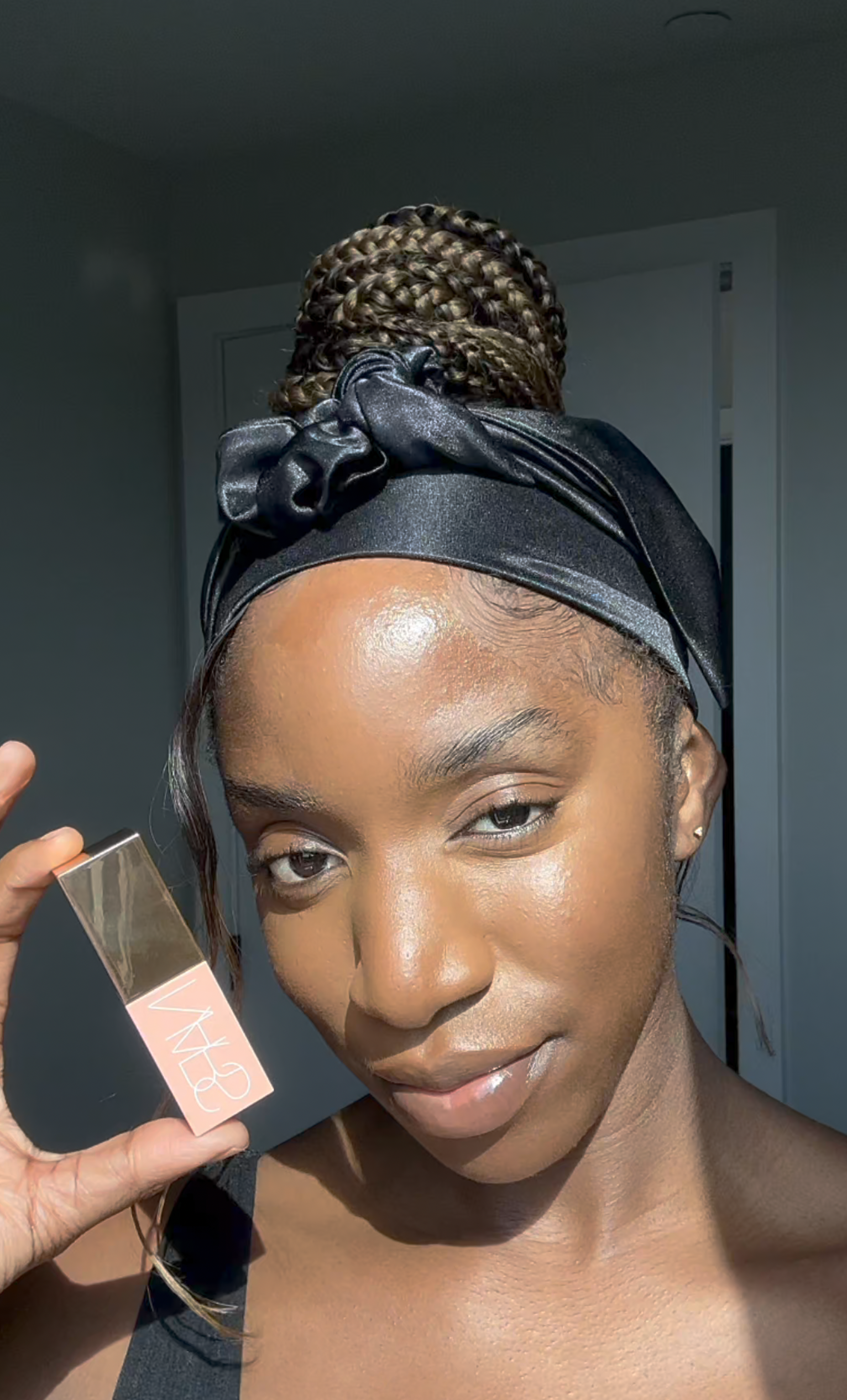 trying the new afterglow blush on dark skin