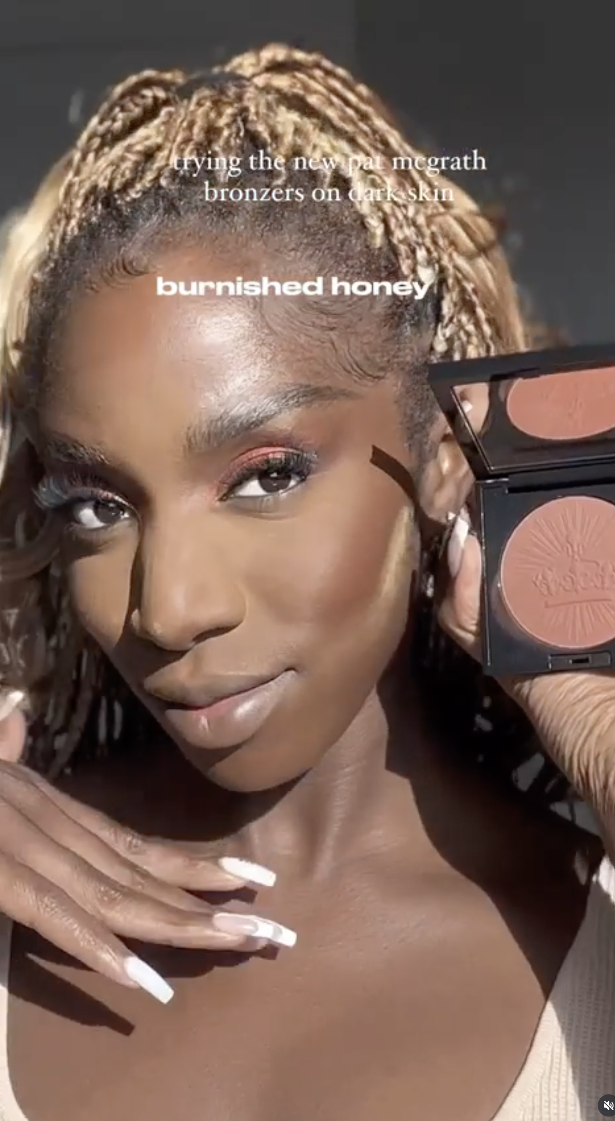 Trying the new Pat Mcgrath bronzers on dark skin
