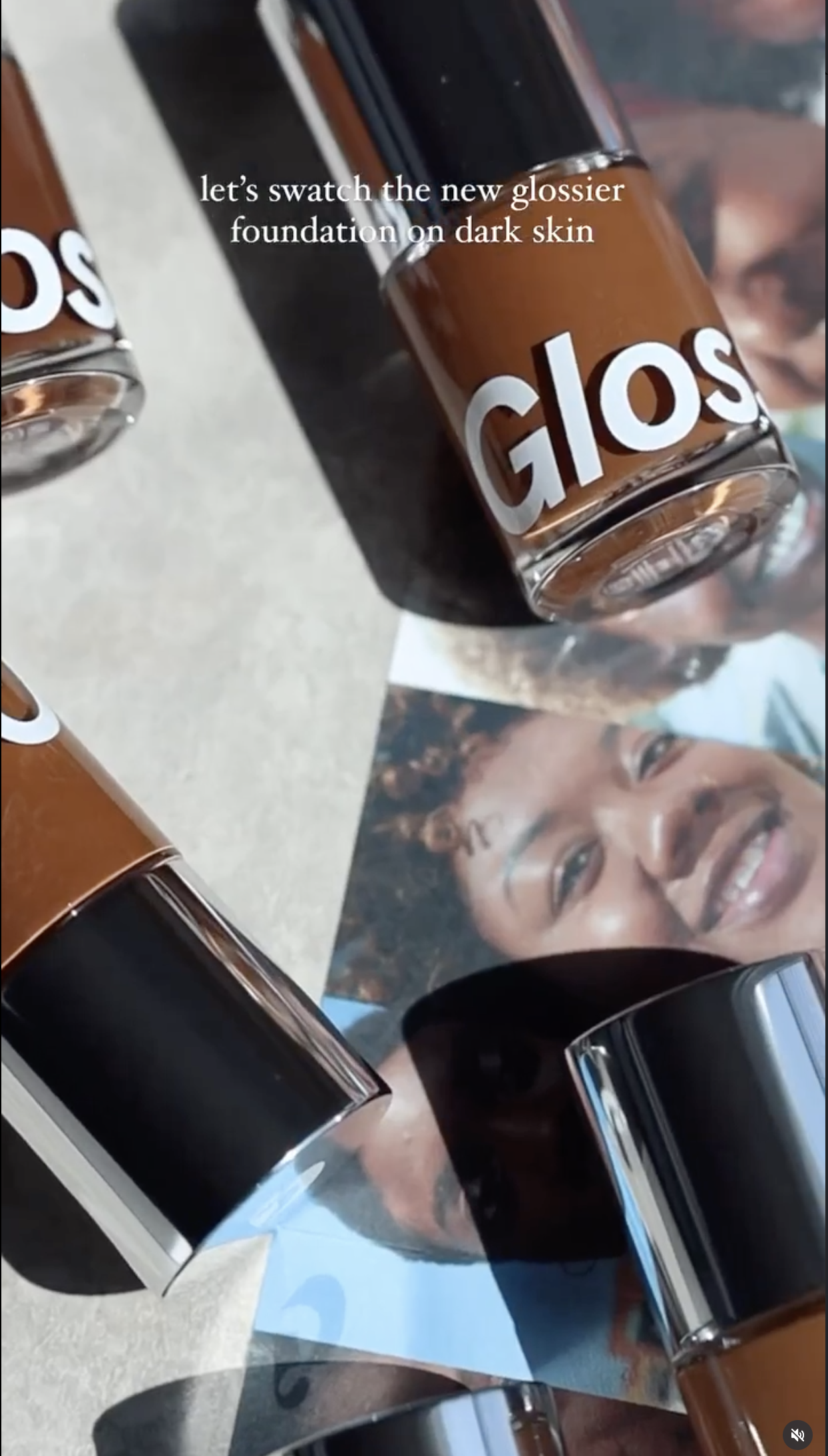 lets swatch the new glossier foundation on dark skin