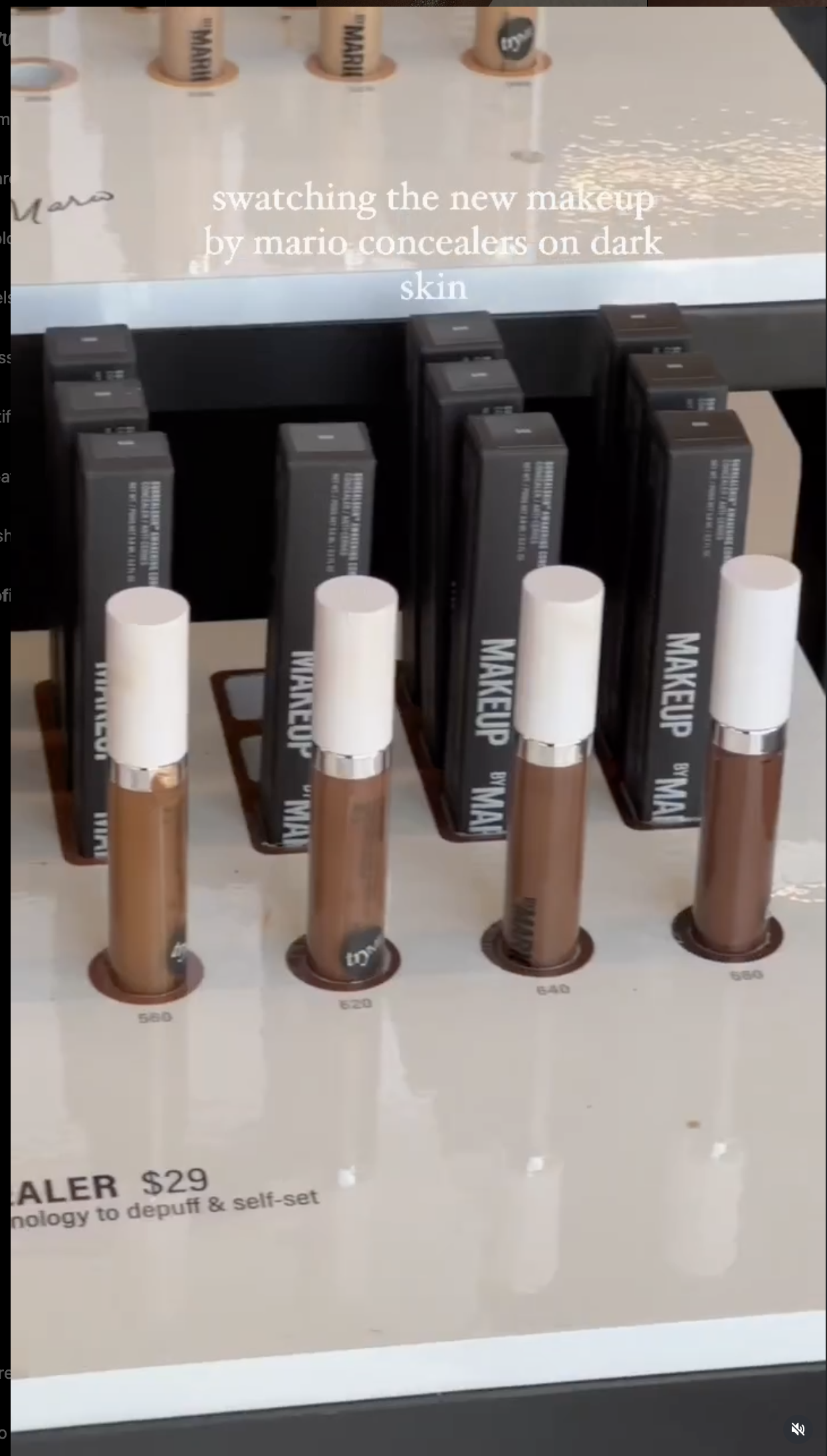 swatching the new makeup by mario concealers on dark skin