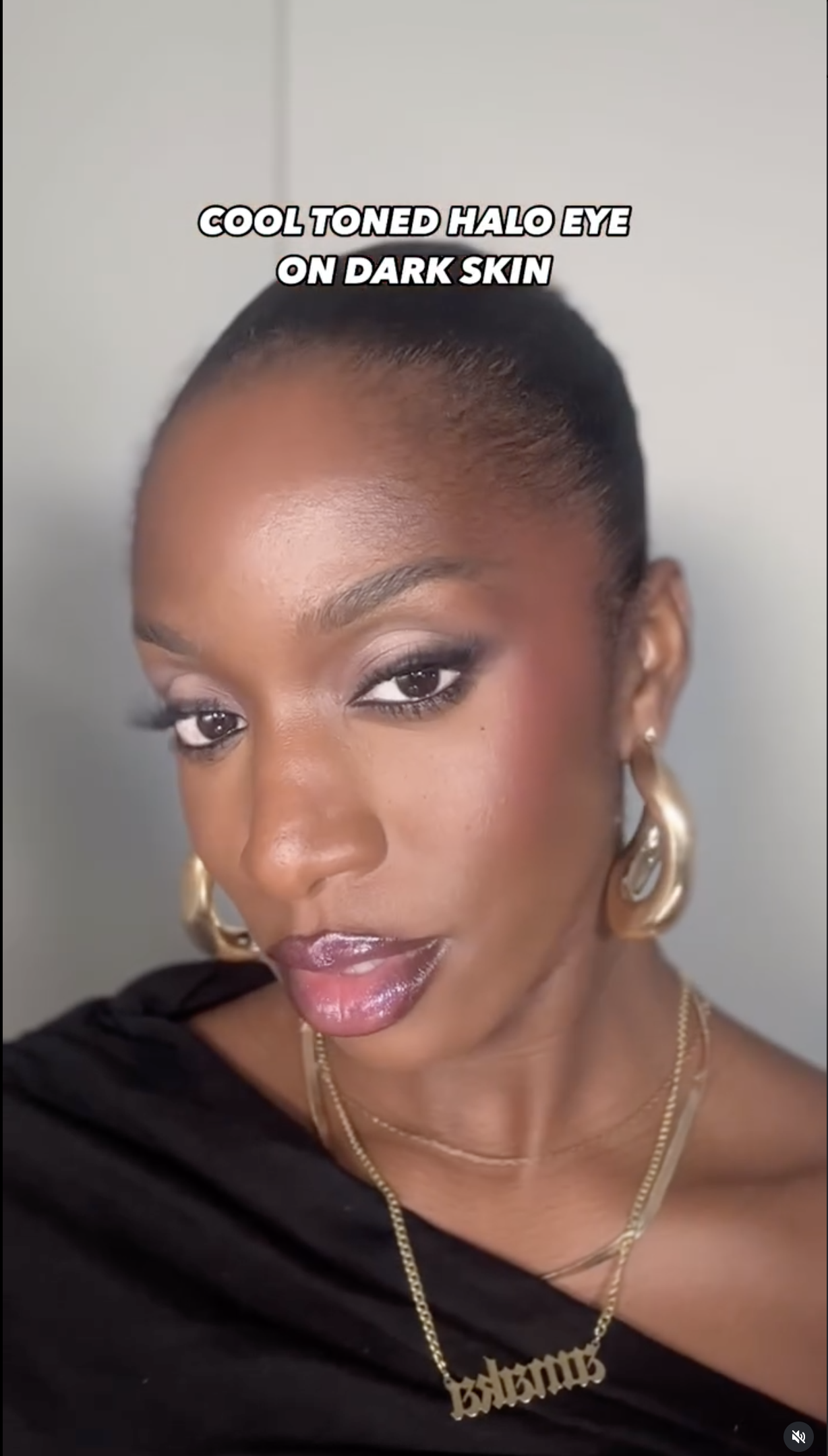Cool toned halo eye on dark skin
