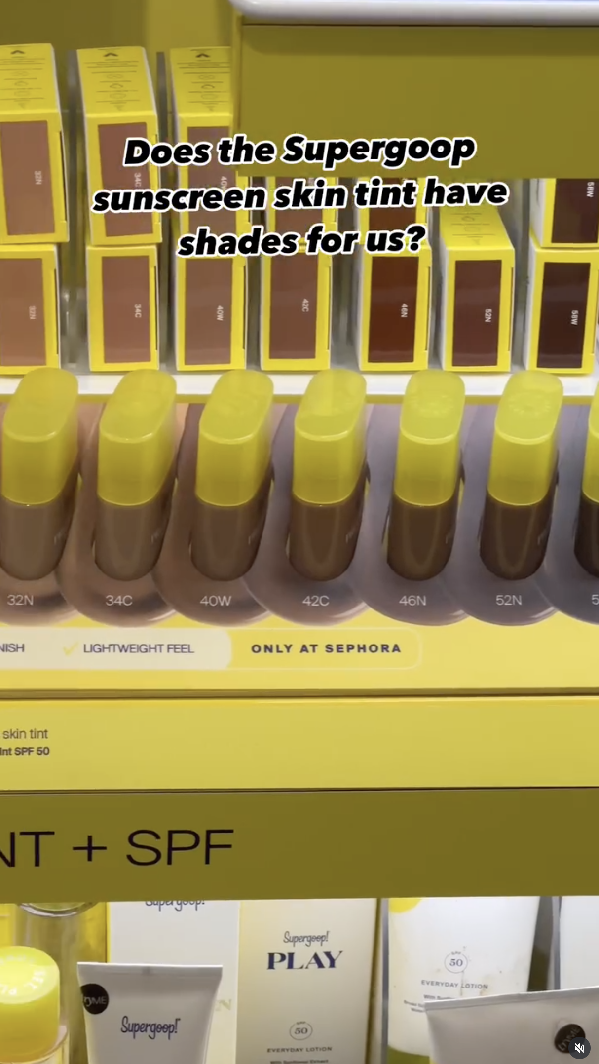 Does the Supergoop sunscreen skin tint have shades for us?