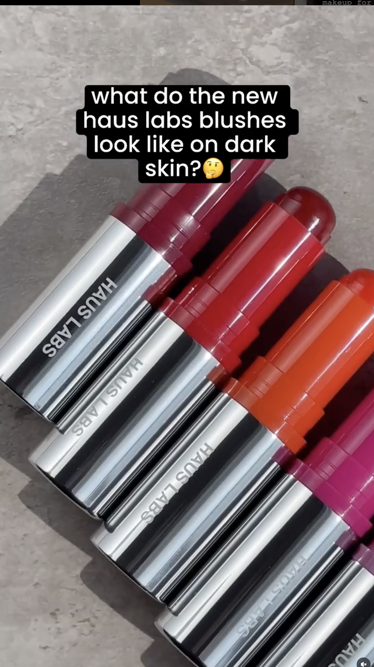what do the new haus labs blushes look like on dark skin?