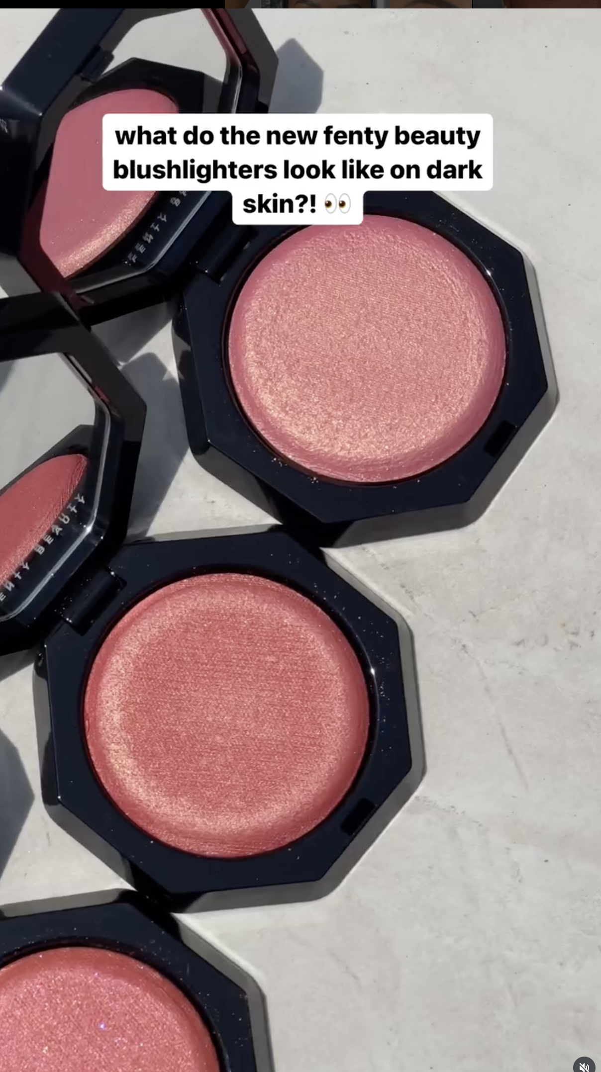 what do the new fenty blushlighters look like on dark skin?
