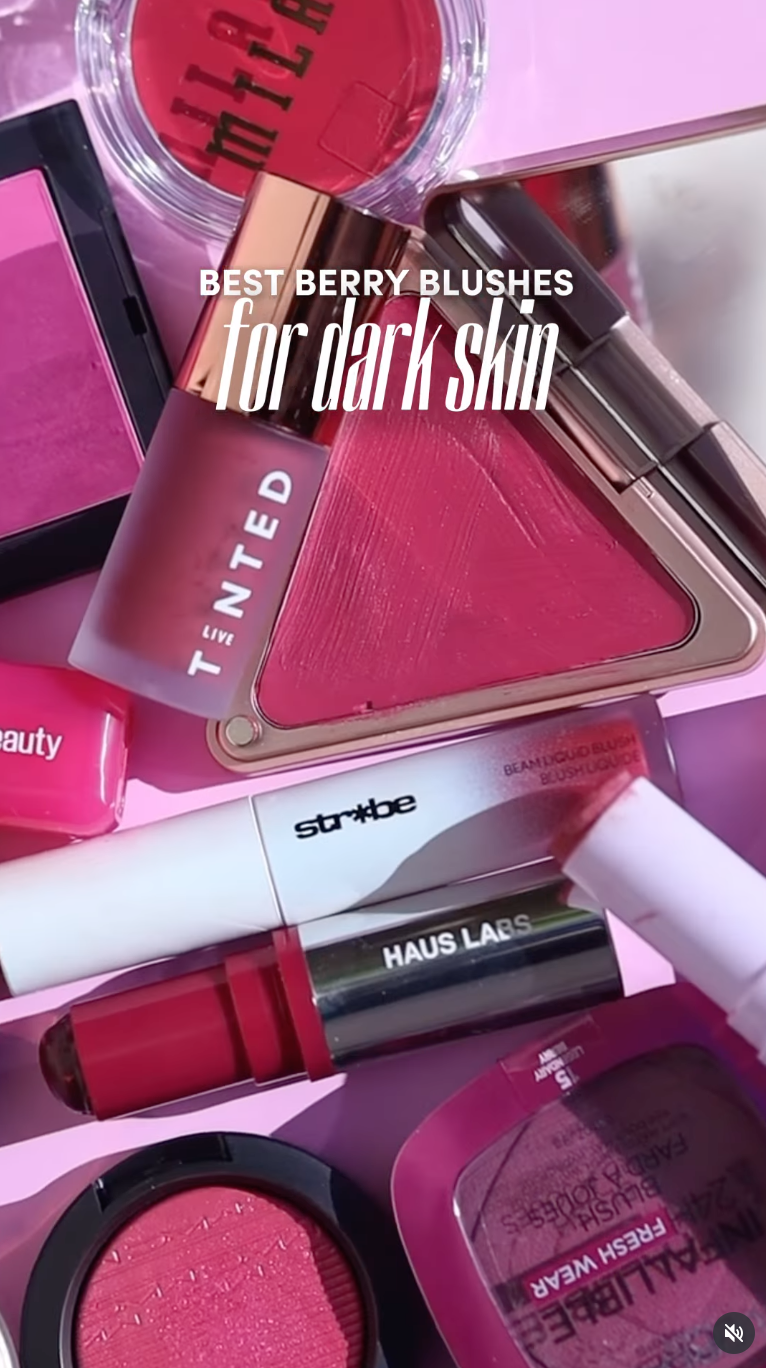 best berry blushes for dark skin