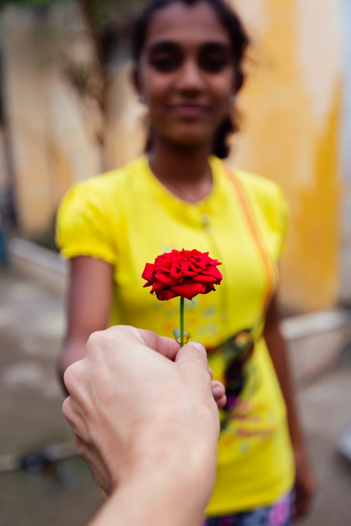 Every day I would typically visit two homes and eat and be welcomed there. One of the ways they welcome you in their culture is by giving flowers.