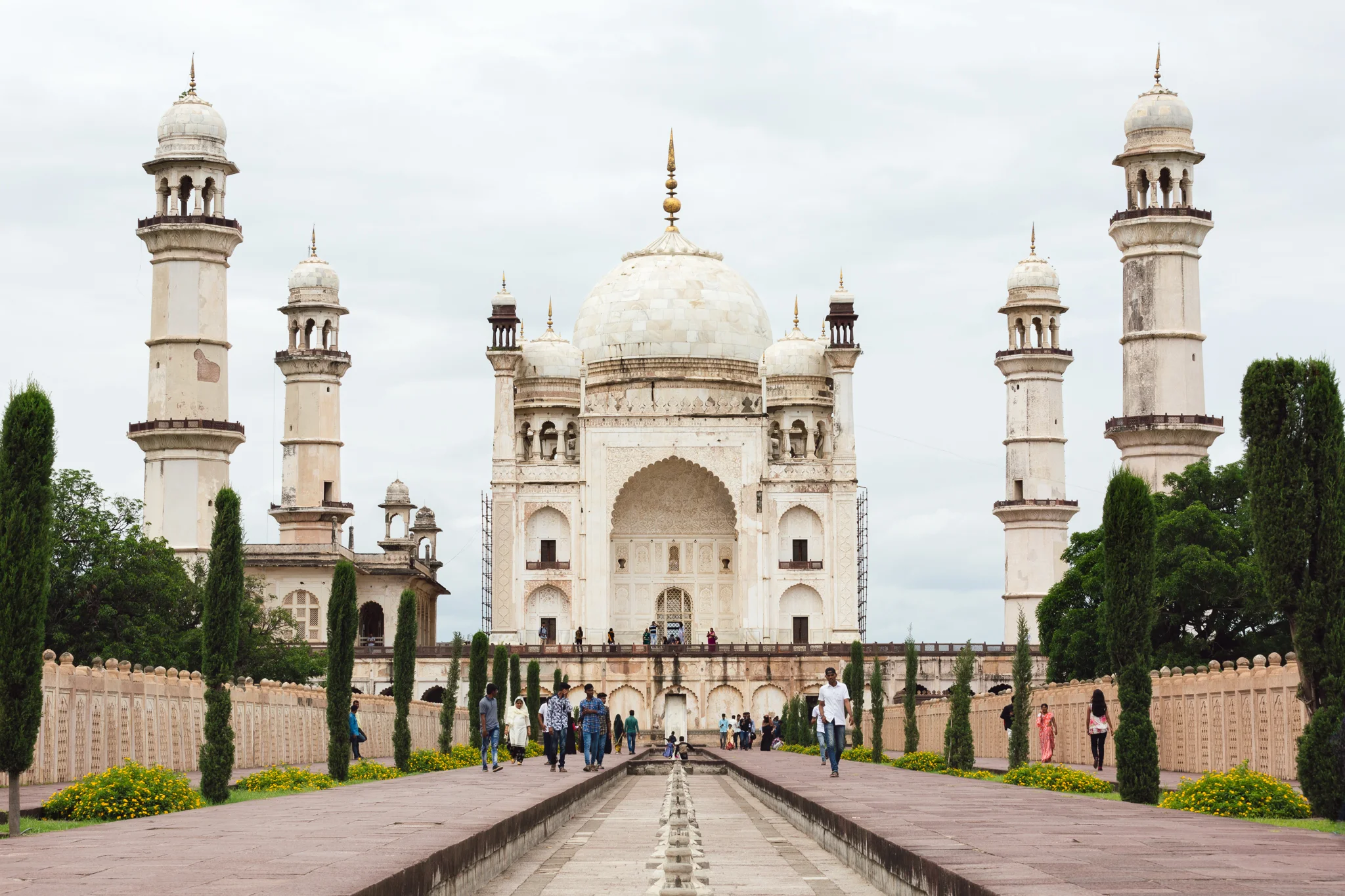 This was a replica of the Taj Majal made from stone rather than marble built by a prince for his wife.