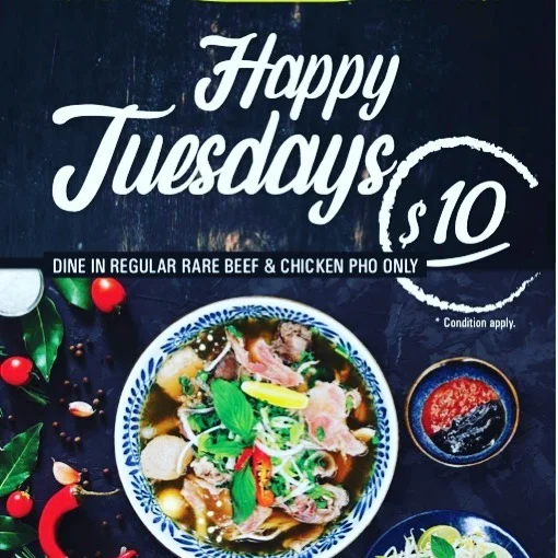 Enjoy a delicious bowl of Pho for $10 every Tuesday of the week😍😍