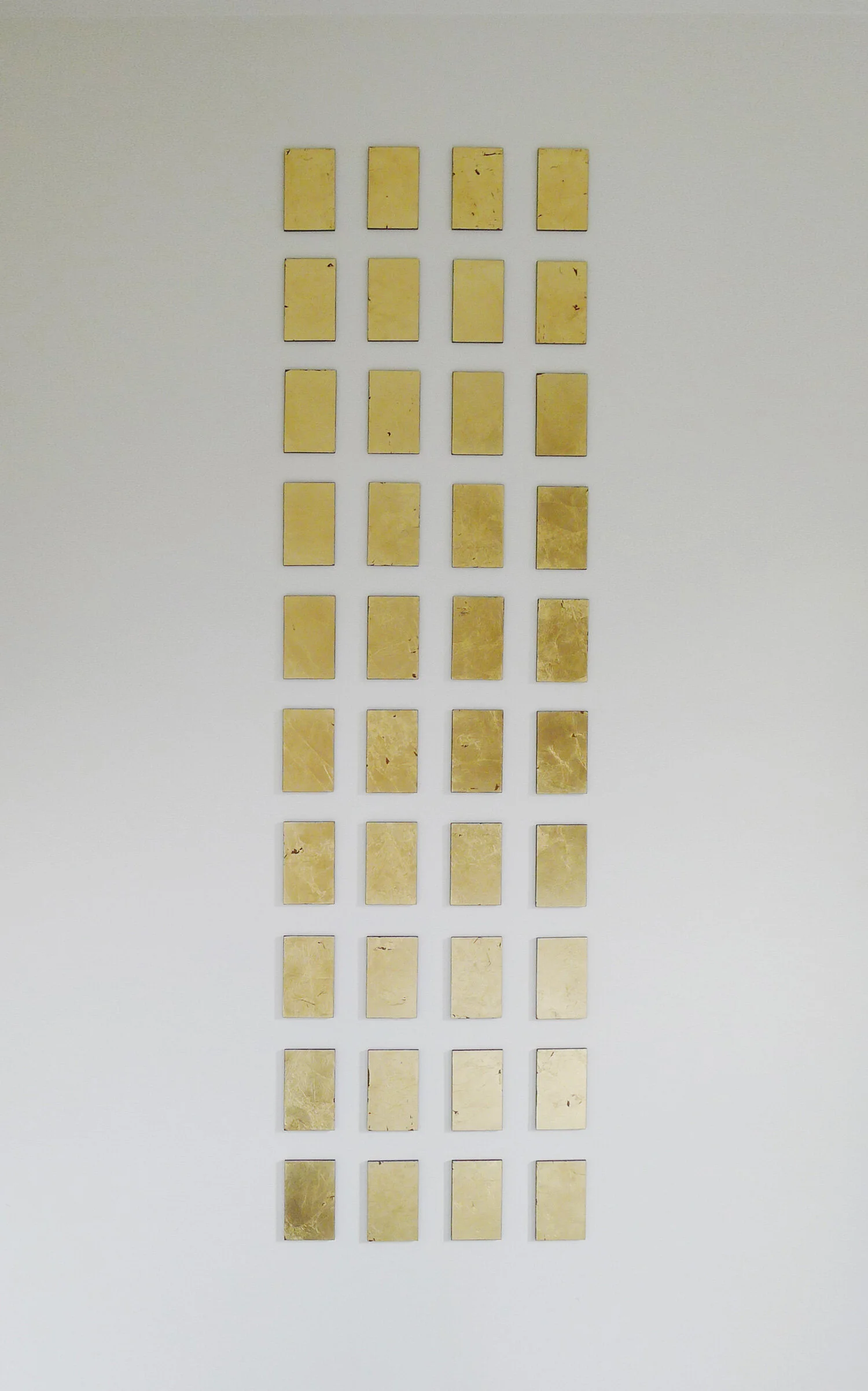   Rise,  2020 Dutch metal leaf on masonite, 182 x 50cm 