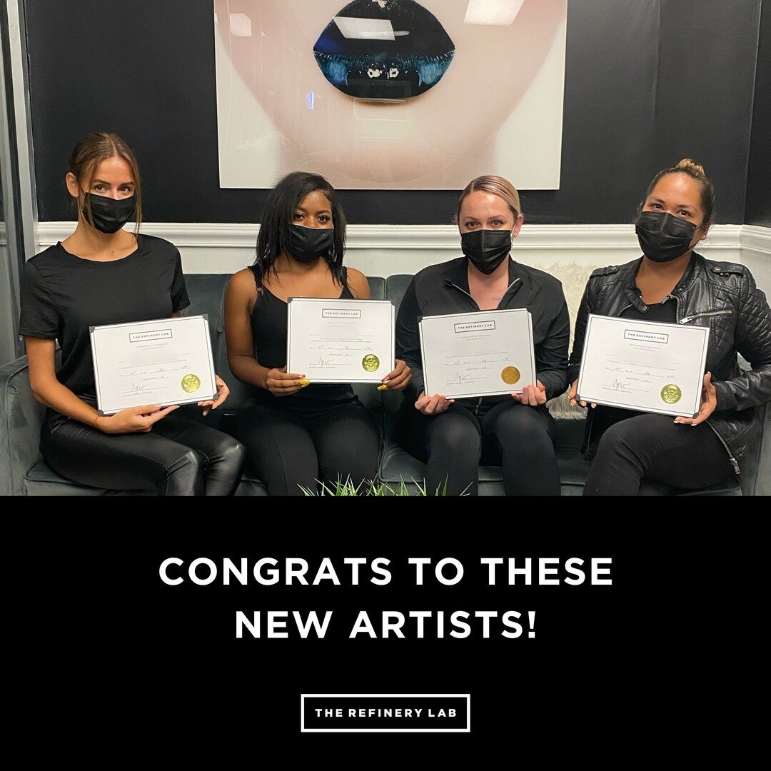 THIS COULD BE YOU! ⁣⠀⠀⠀⠀⠀⠀⠀⠀⠀
Check out these new artists from one of our latest courses! Congratulations to all of you and we cannot wait to see where this new career will take you. If you are interested in adding a new service to you menu or comple