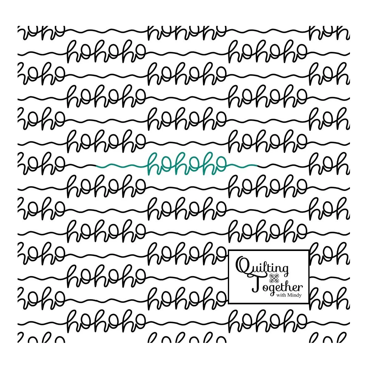 HoHoHo Christmas Pantograph for Longarm Quilting Edge to Edge Digital Panto Design