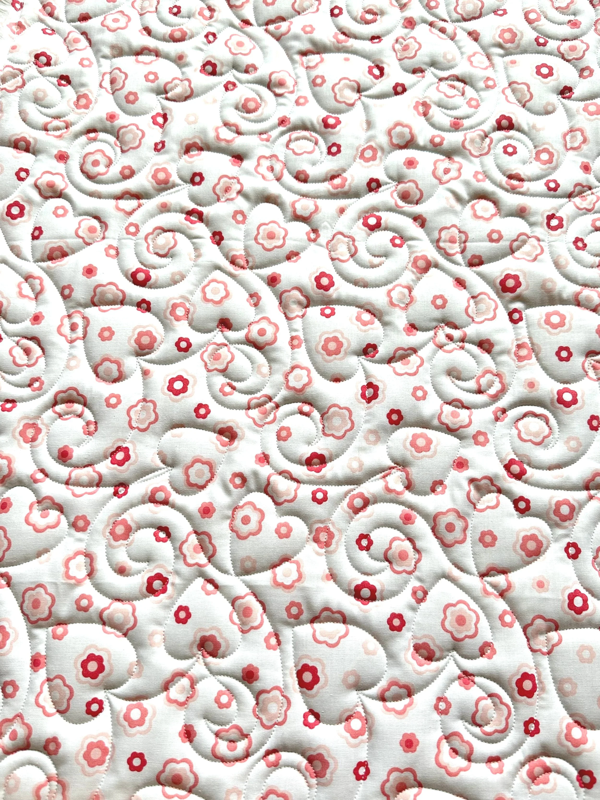 Sweet Heart Swirl Panto Digital Design for Longarm Quilting Edge to Edge E2E Pantograph