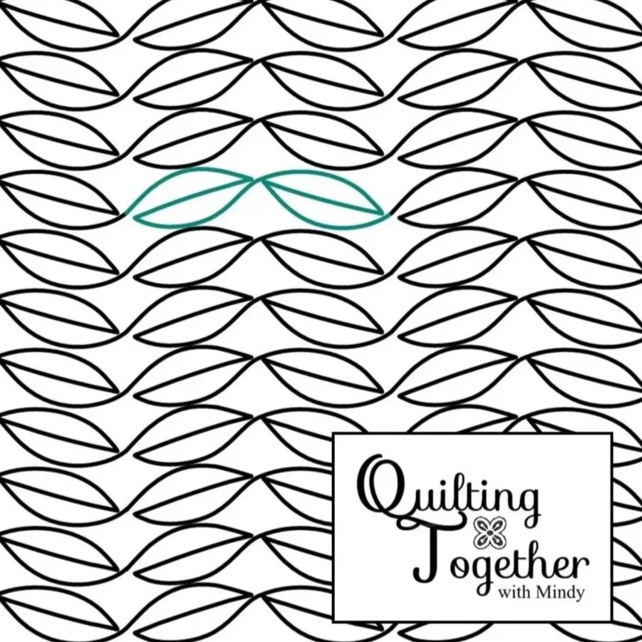 Leaf Scroll Modern Digital Longarm Quilting Pantograph