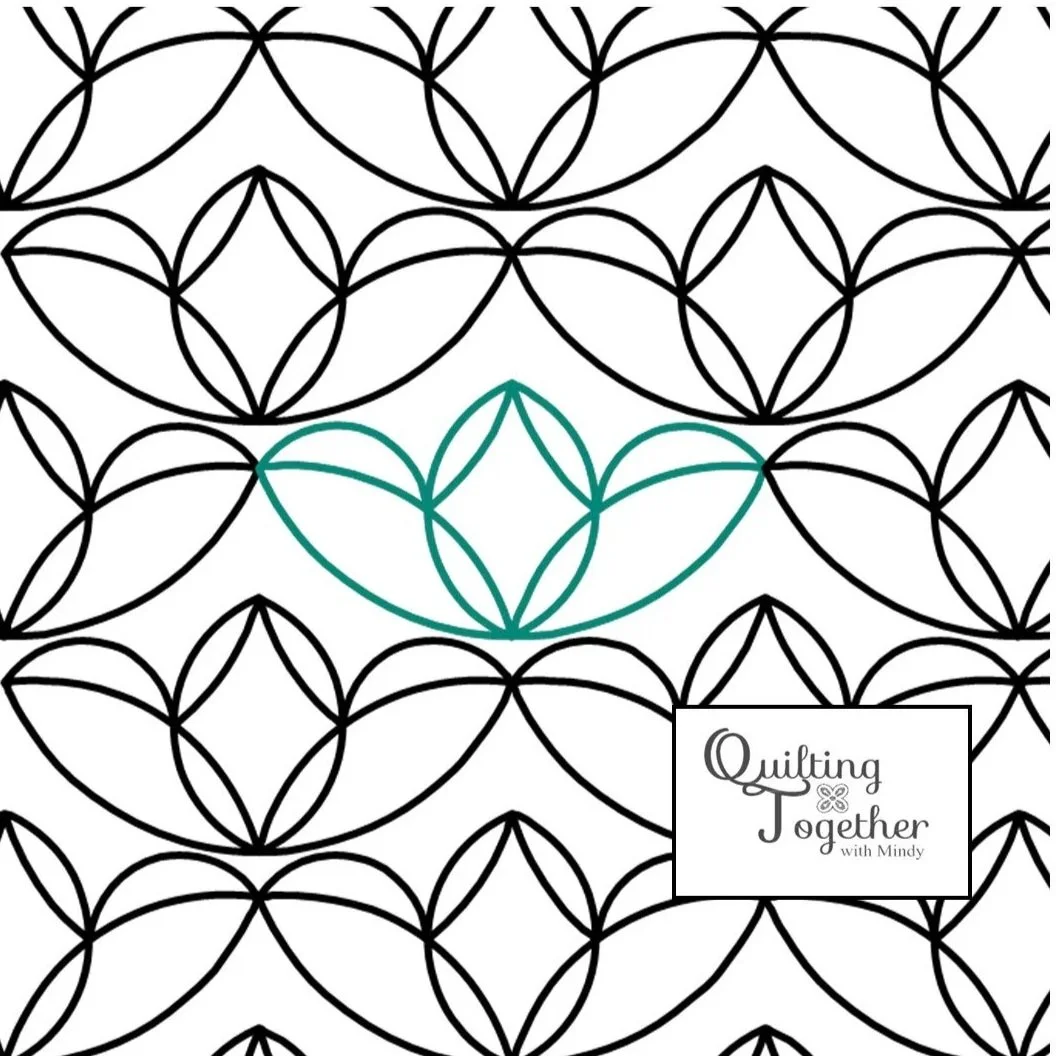 Tulip Lace Floral Pantograph for Longarm Quilting and Embroidery