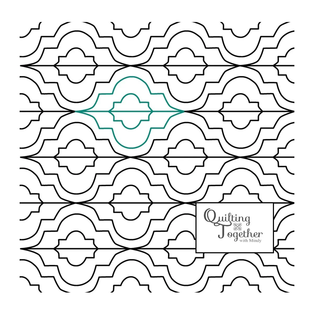 Arabesque Mosaic Digital Panto Design for Edge to Edge E2E Longarm Quilting Pantograph