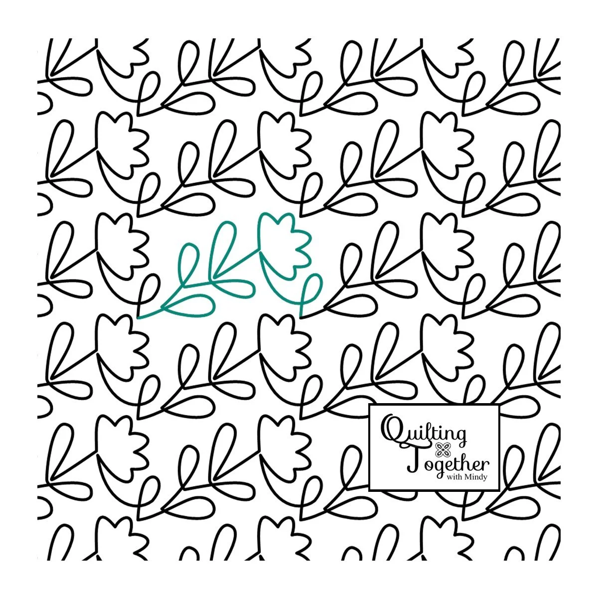 Sweet Blossom Floral Panto Digital Design for Longarm Quilting Edge to Edge E2E Pantograph