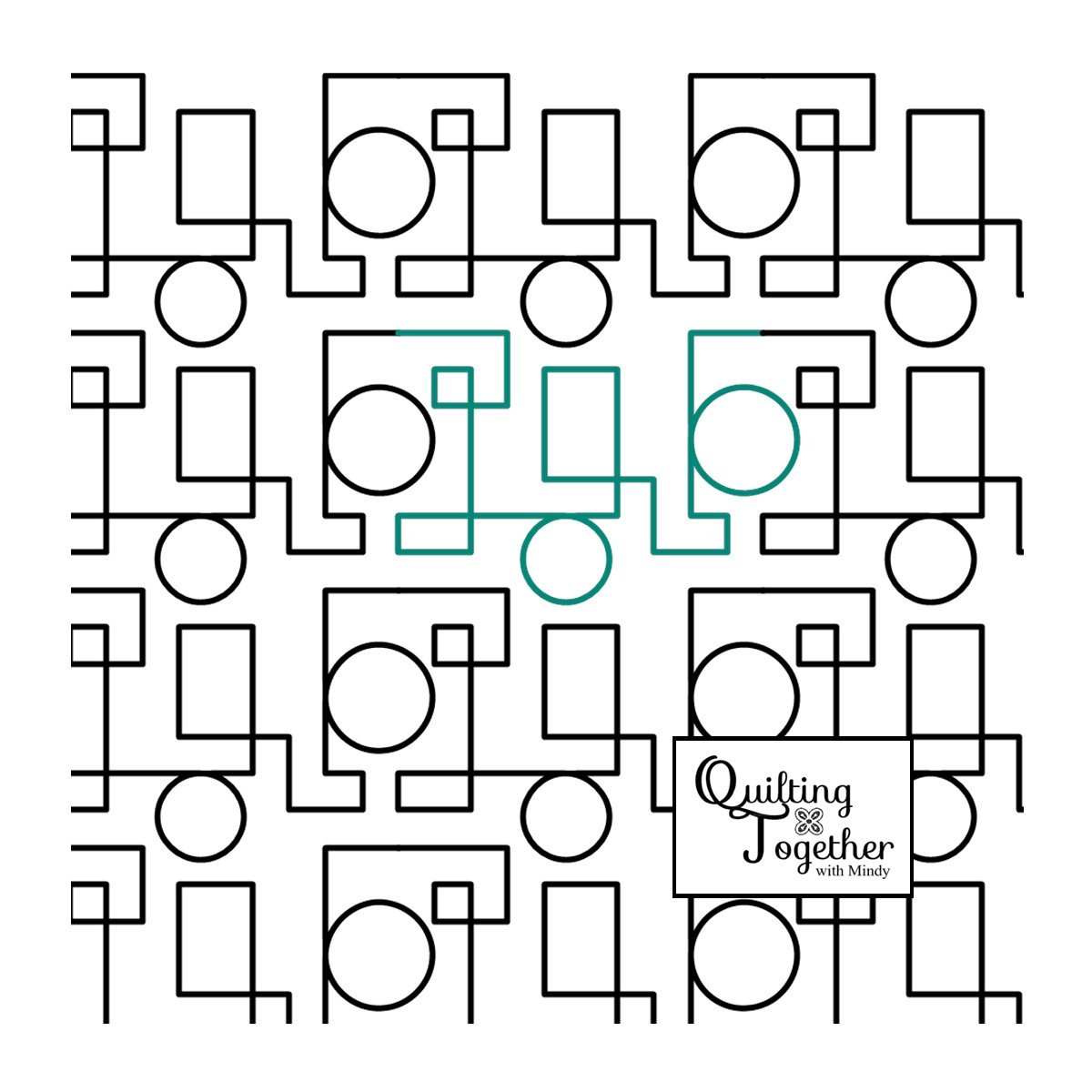 PIece by Piece Panto Digital Design for Longarm Quilting Edge to Edge E2E Modern Pantograph