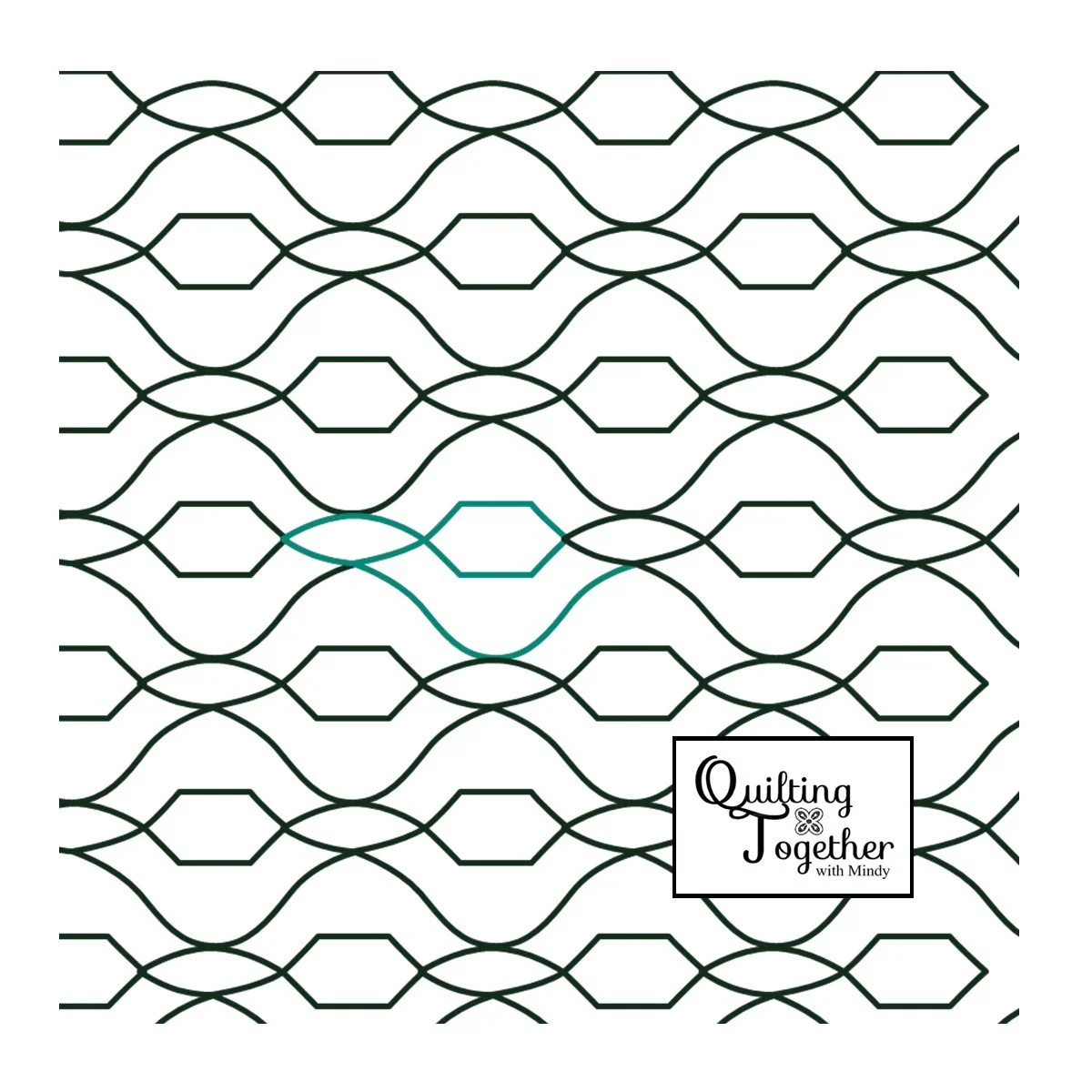 Luxe Panto Digital Design for Longarm Quilting Edge to Edge E2E - Modern Pantograph