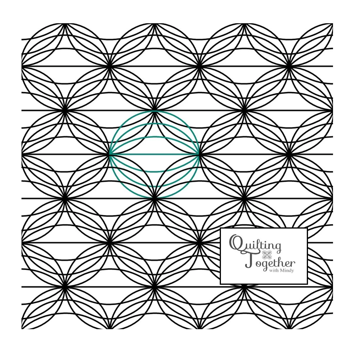 Beach Ball Digital Panto Design for Edge to Edge Longarm Quilting Pantograph