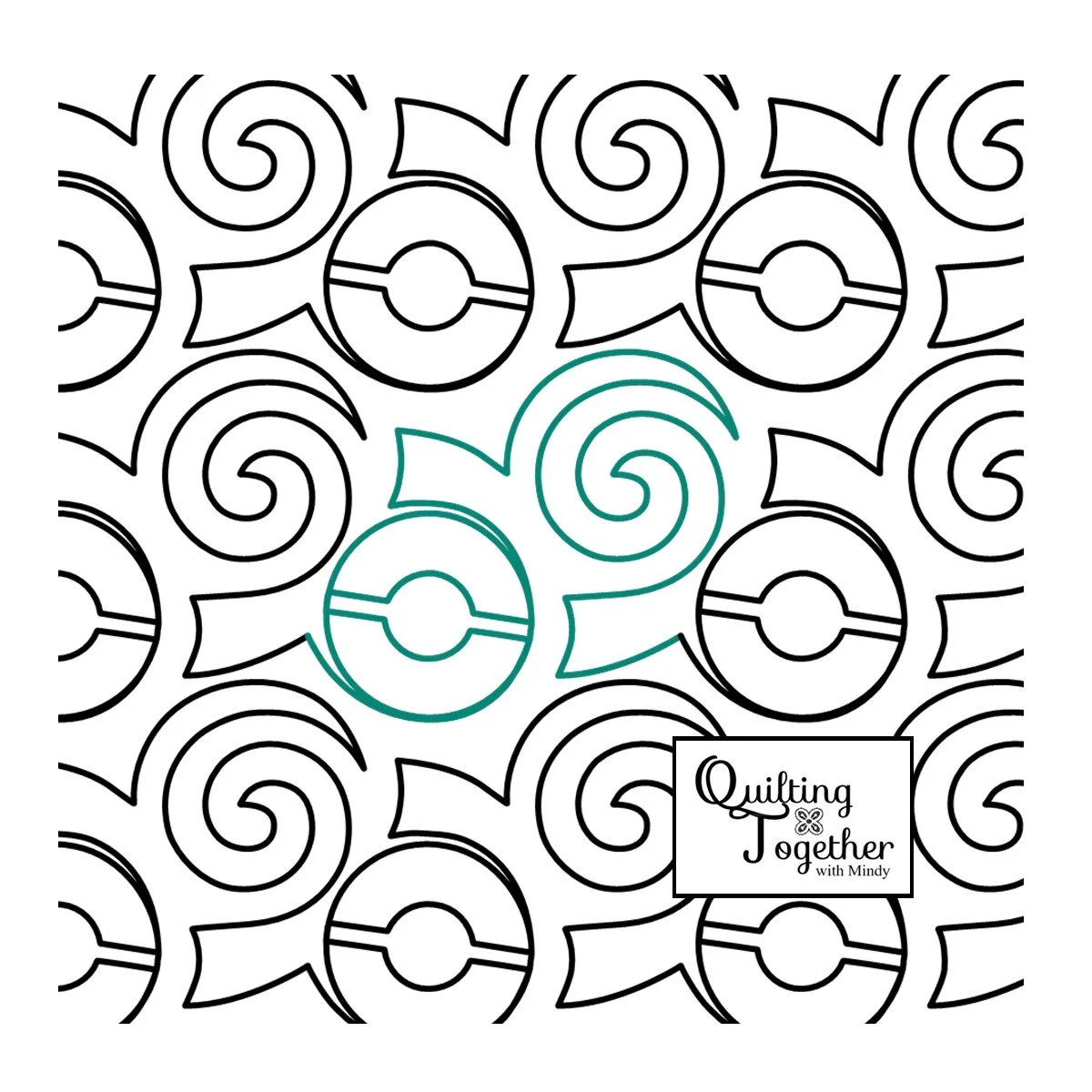 Poke Toy Swirls Panto Digital Design for Longarm Quilting Edge to Edge E2E Pantograph