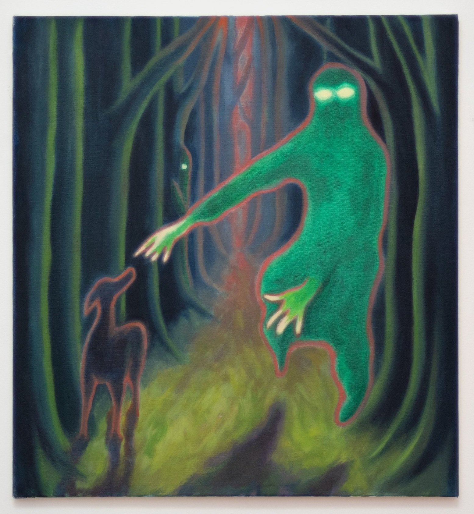 Take a step back.. (Ghost) , 2022, 650mm x 550mm, oil on canvas