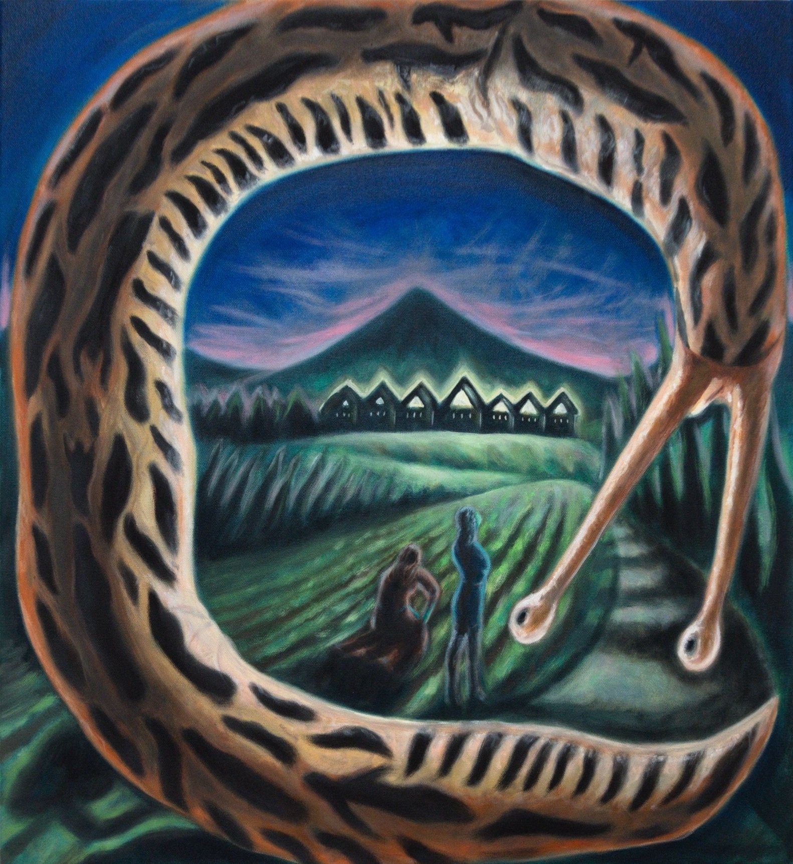 A slow journey, 2024, 600mm x 550mm, oil on canvas