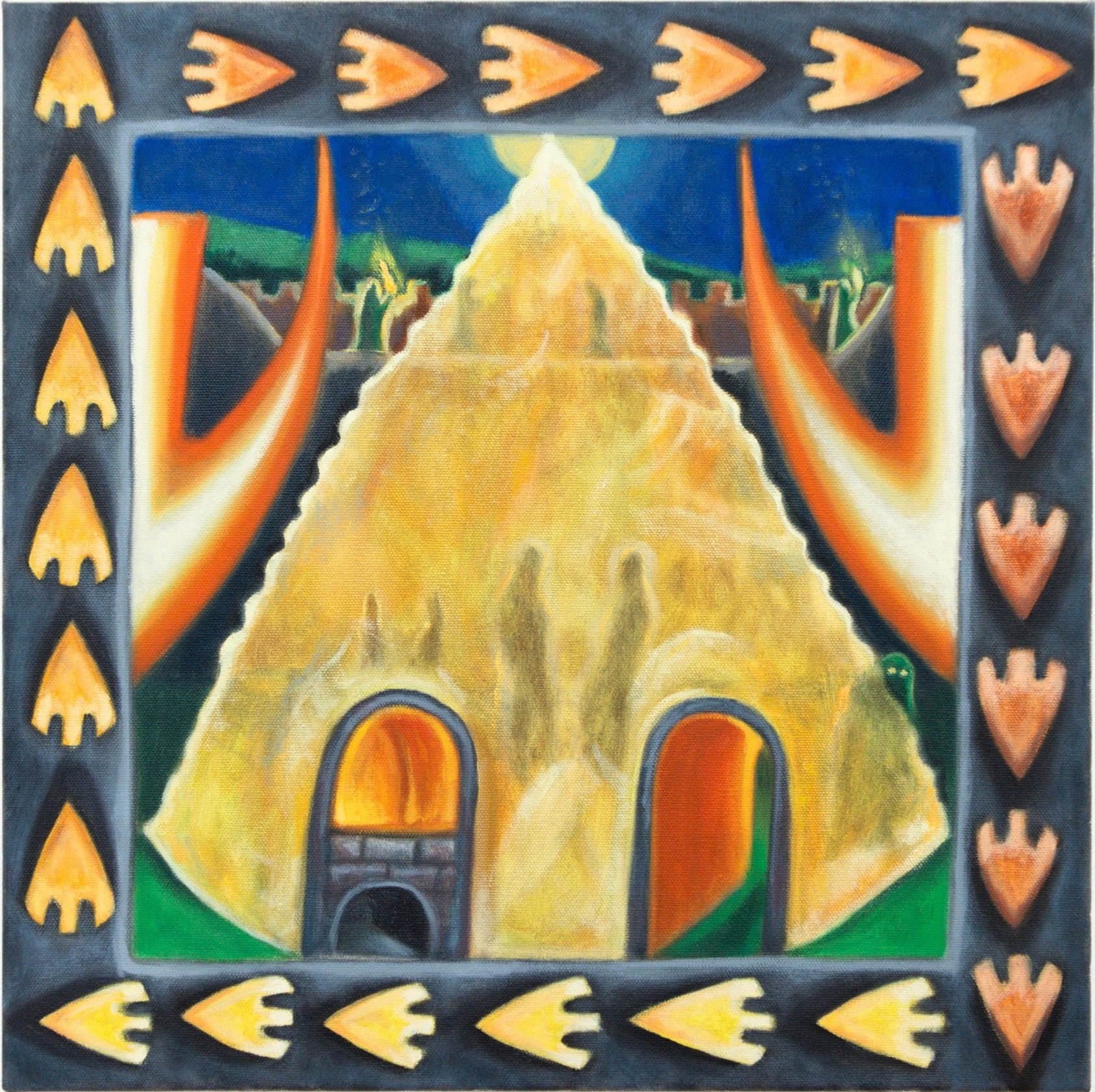 Look this way, 2024, 400mm x 400mm, oil on canvas