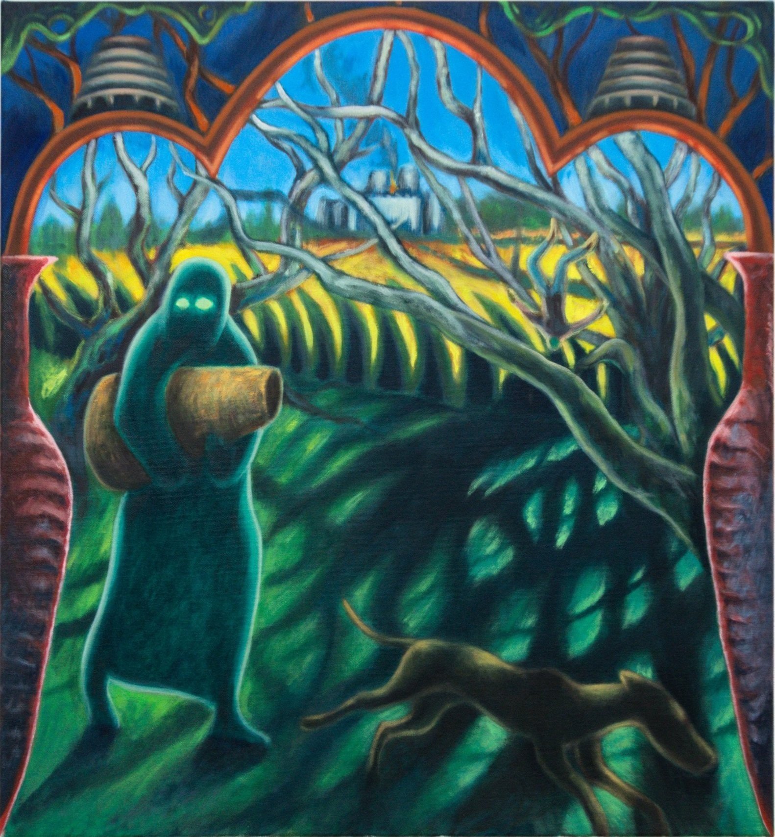 The Beekeeper, 2024, 650mm x 600mm, oil on canvas