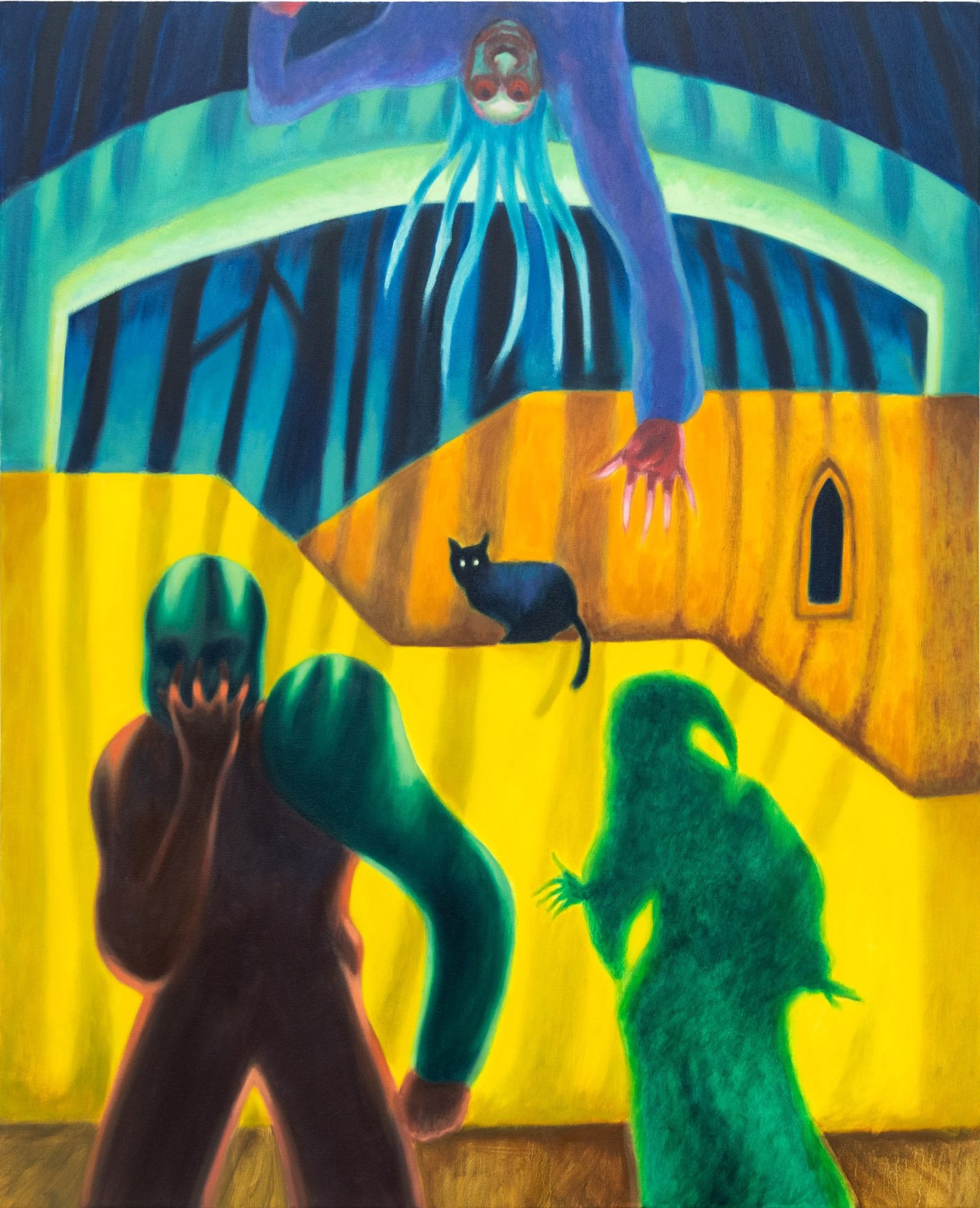 They're above us, 2023, 1100mm x 900mm, oil on canvas
