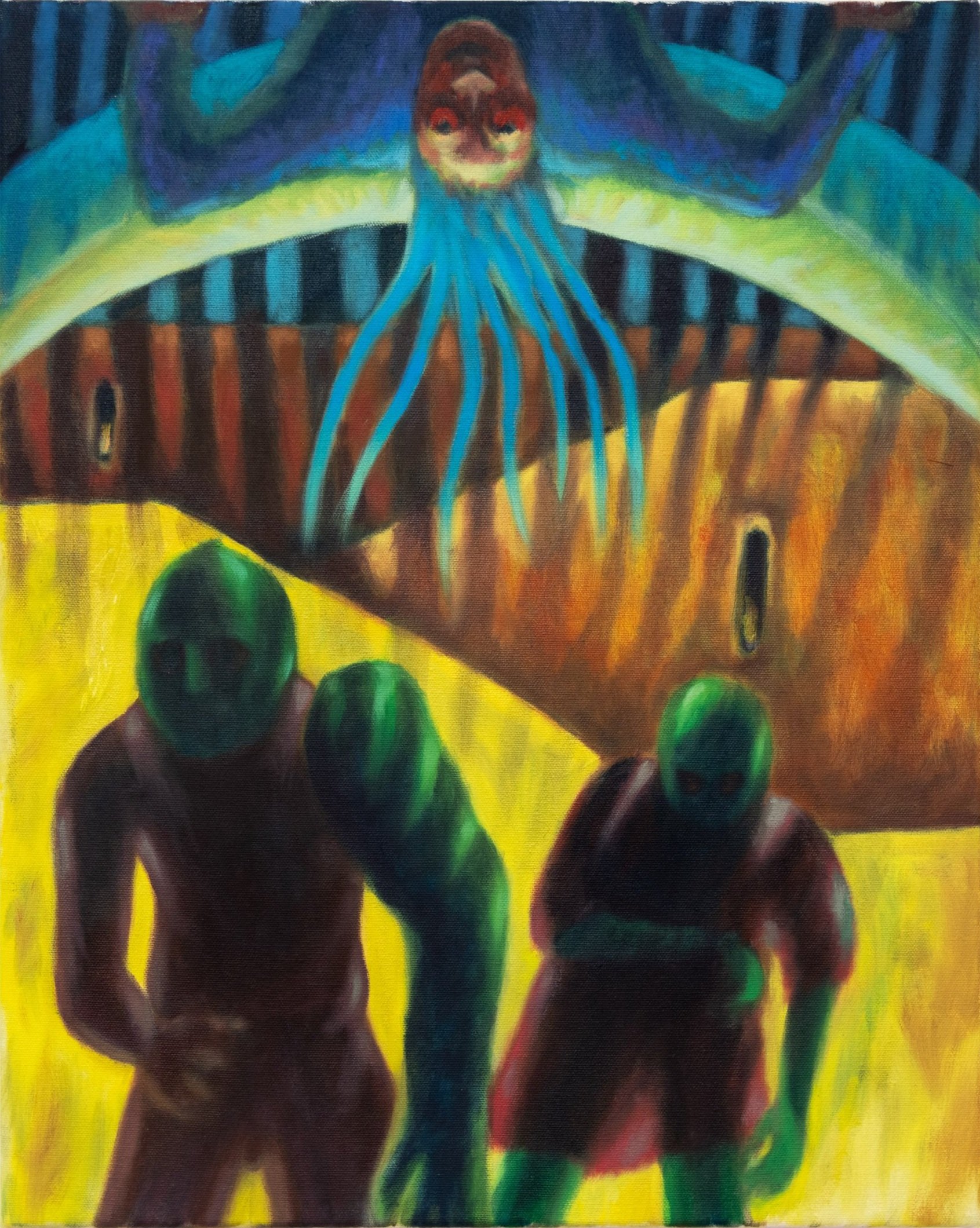 Hanging around, 2023, 500mm x 400mm, oil on canvas