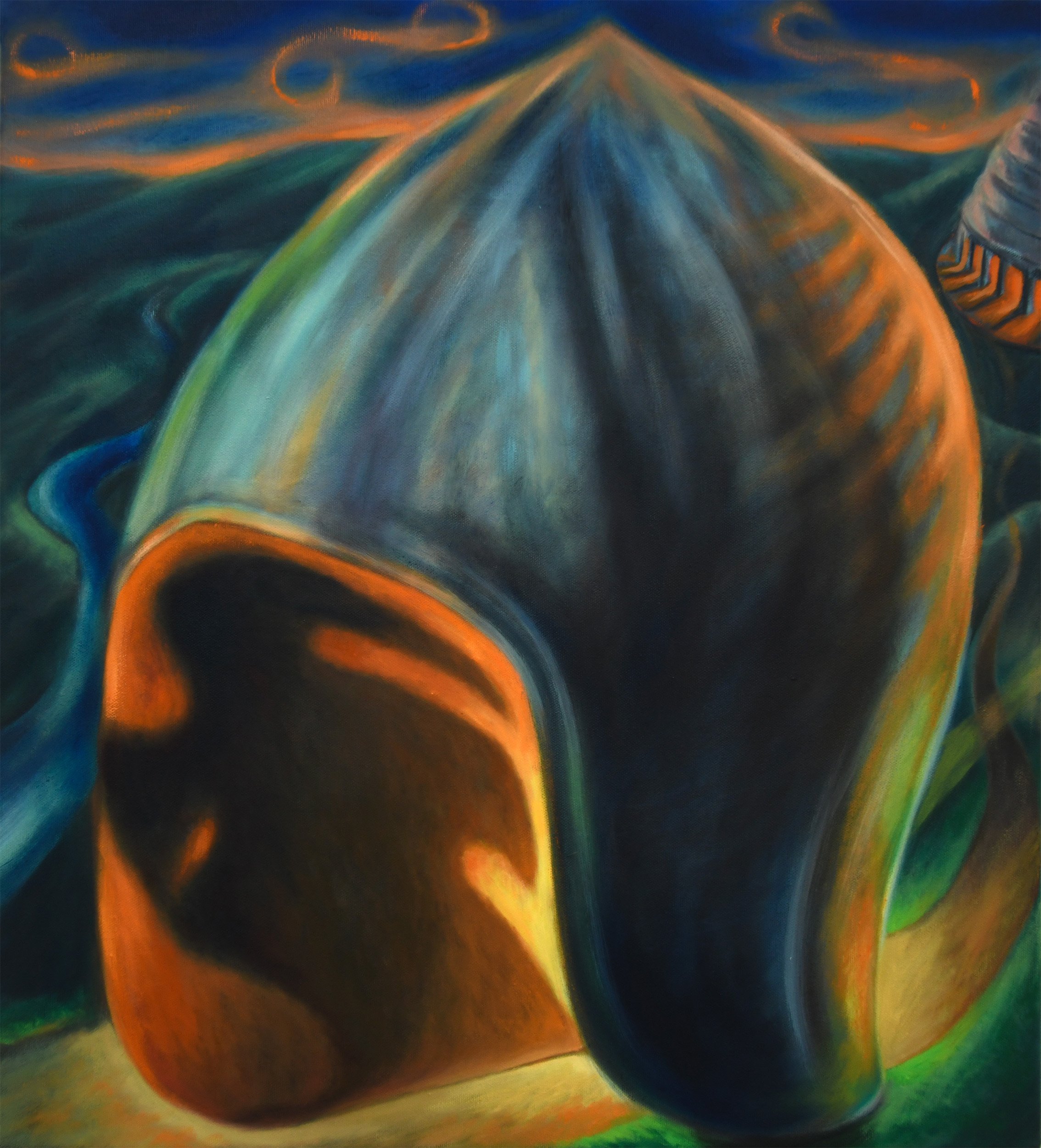 A ghost inside me (follower), 2024, 550mm x 500mm, oil on canvas