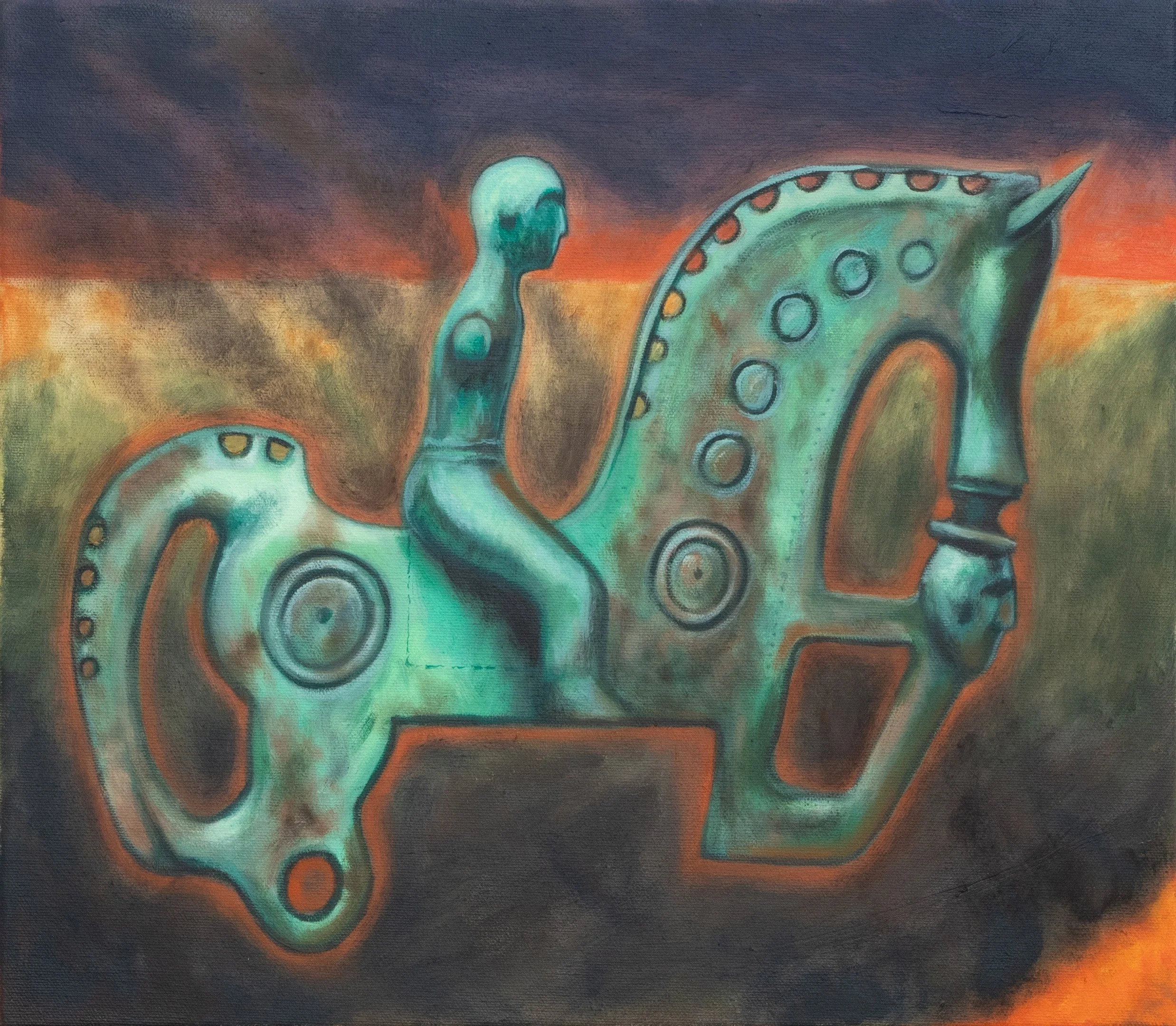 Lead us forward, 2026, Oil on canvas, 350mm x 400mm