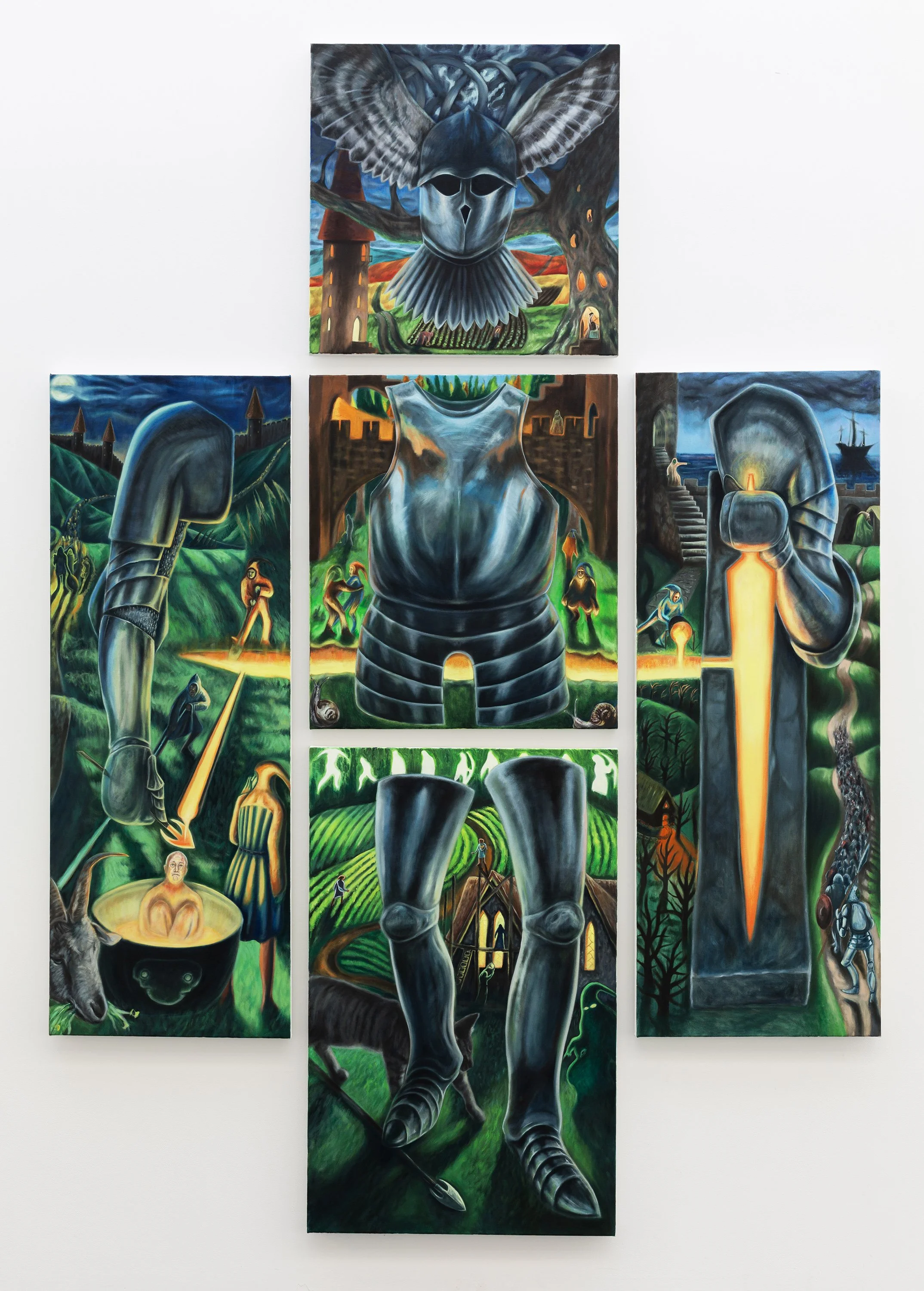 Mad legs over molten ground, 2025, oil on canvs, 2600mm x 1800mm
