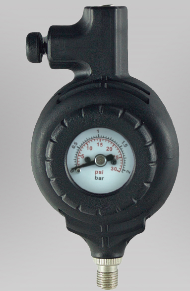 2 IN 1METAL BALL PRESSURE GAUGE + 1PC METAL NEEDLE+ AIR HOSE