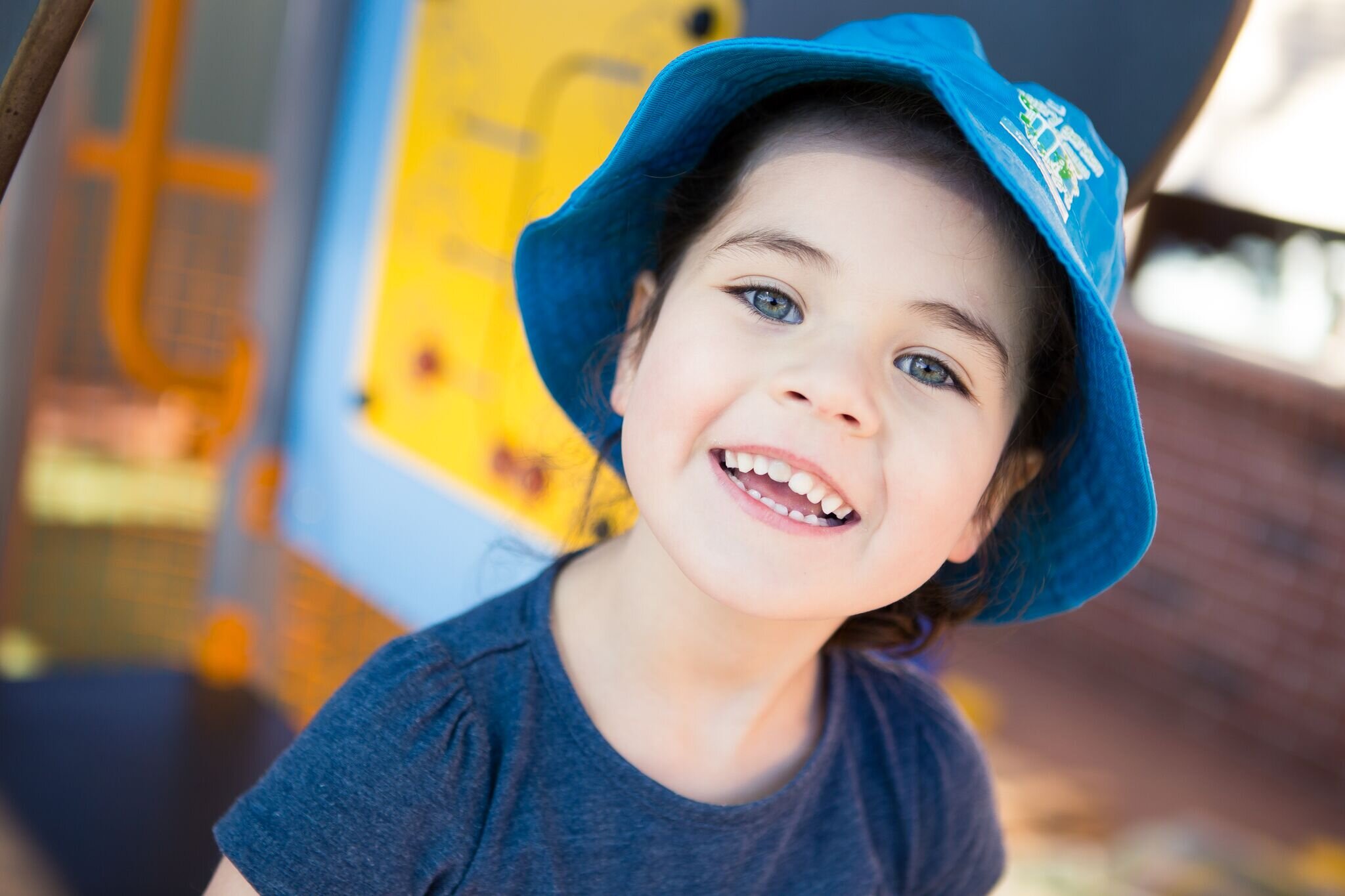 Happy Preschool Girl At A Country Garden