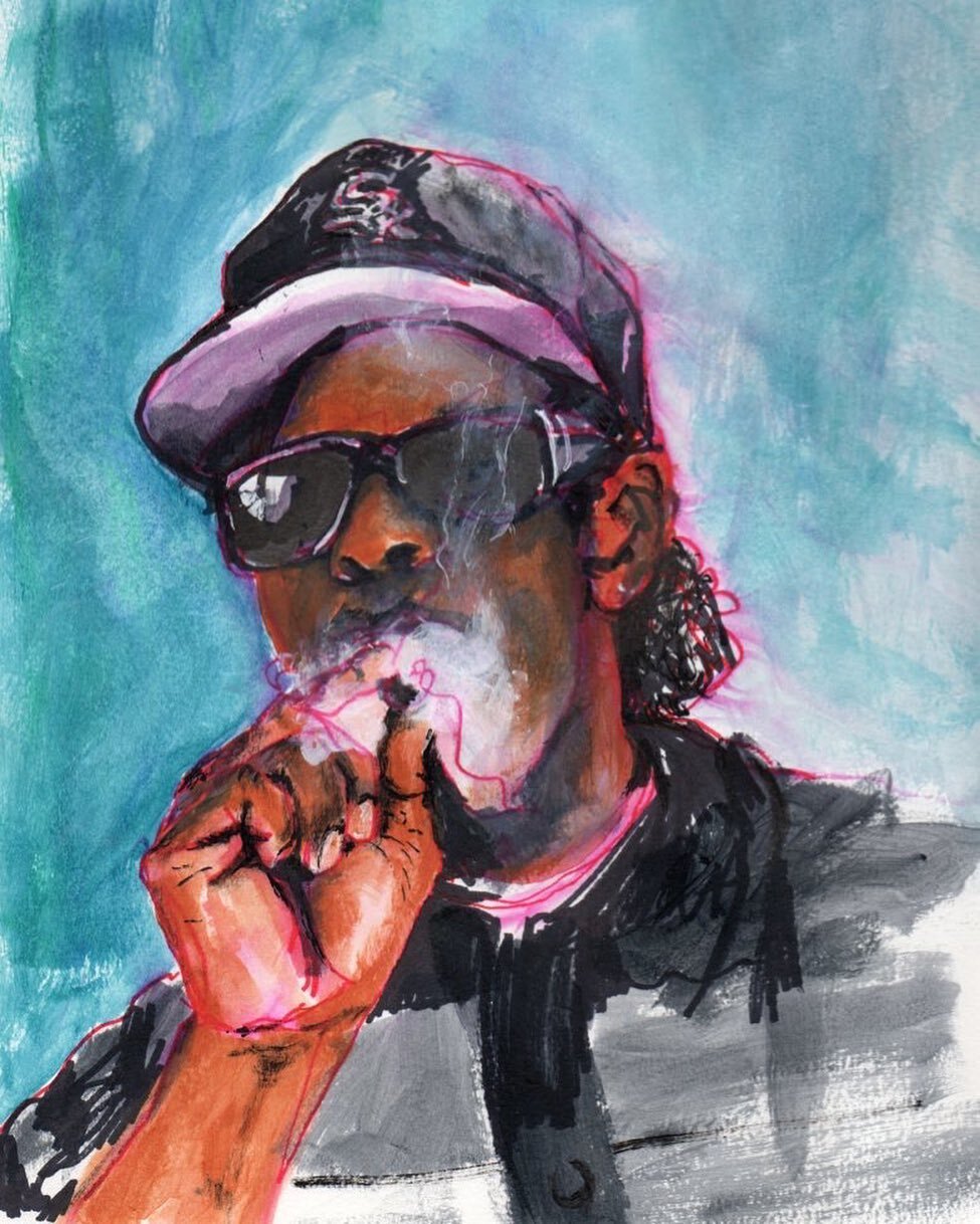Eazy duz it
Ink & Acrylic on paper
9” x 12”
Available now. Linkinbio.
#deadstxle #artbeast #paintings #illustration #acrylic #watercolorart #moreart #sketchy #mixmediaart #newpainting #ericwright #eazye #eternal