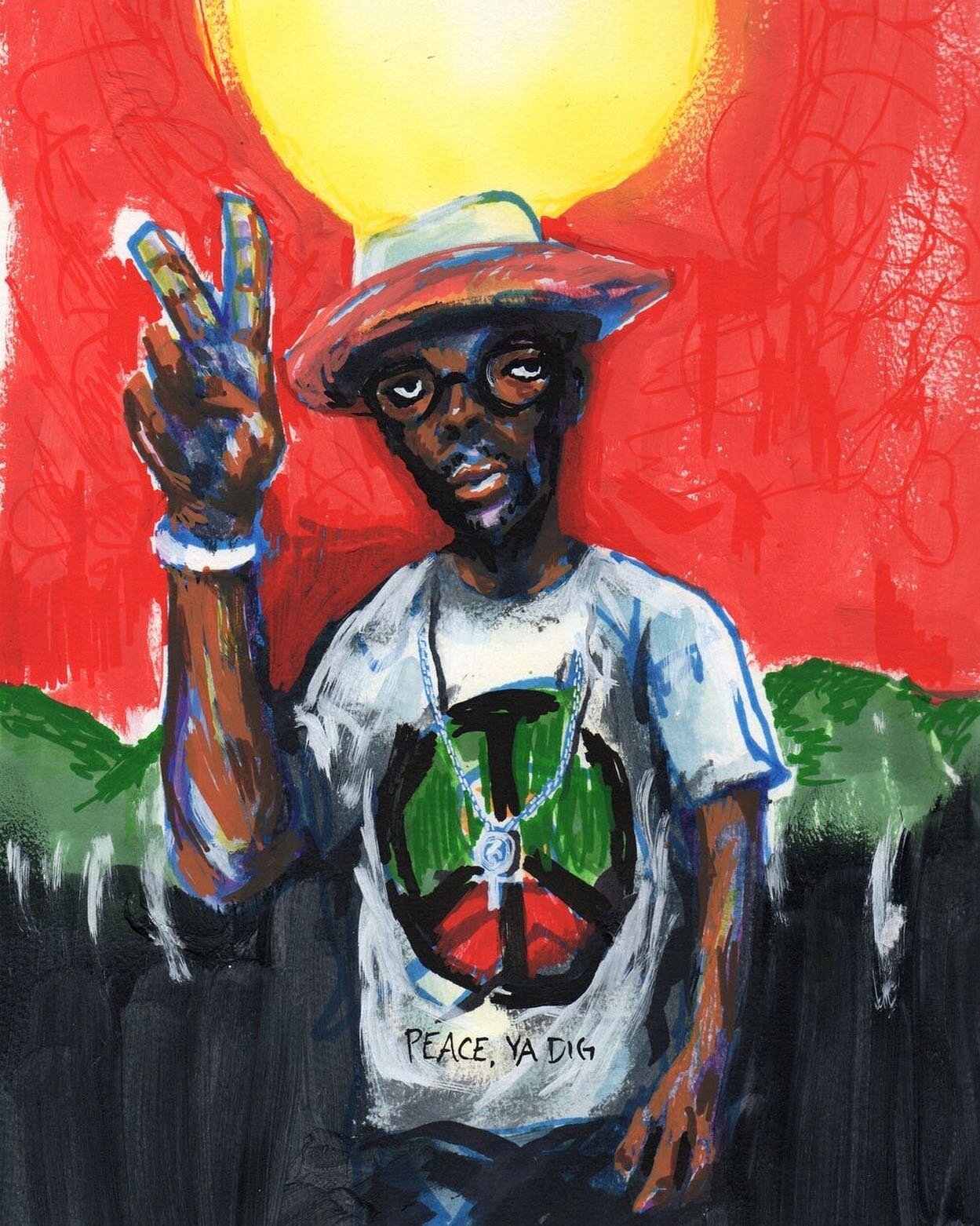 ‘Spike’
Ink& acrylic on paper
9x12 inches
#deadstxle #artbeast #paintings #illustration #acrylic #watercolorart #moreart #sketchy #mixmediaart #newpainting #spikeleejoint #spikelee