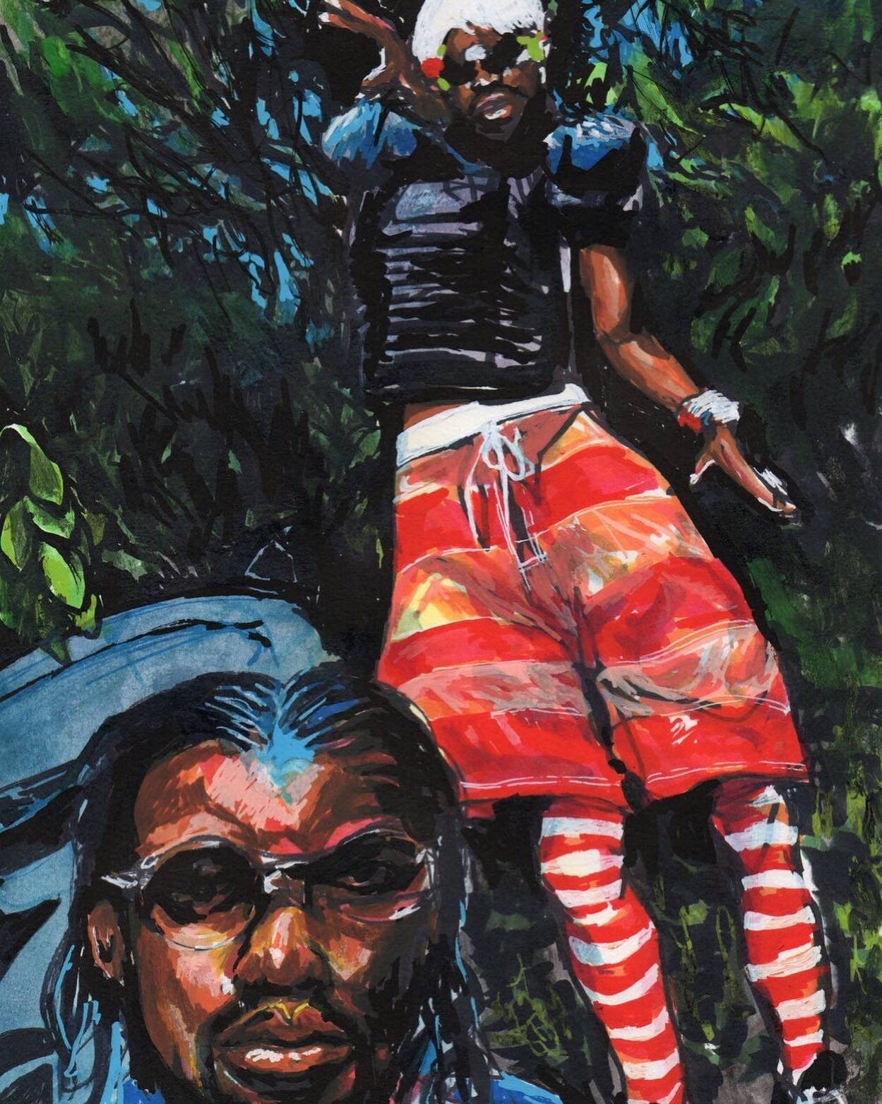 Funkin’ around
Ink& acrylic on paper
9x12 inches
Linkinbio
#deadstxle #artbeast #paintings #illustration #acrylic #watercolorart #moreart #sketchy #mixmediaart #newpainting #outkast #bigboi #andre3k